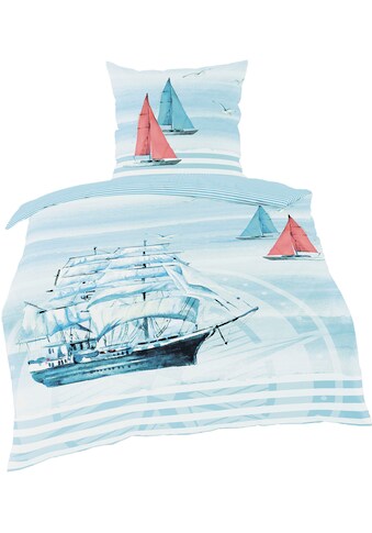 BIERBAUM Bettwäsche »Loreen«, (2 tlg.), mit einem Segelschiff kaufen
