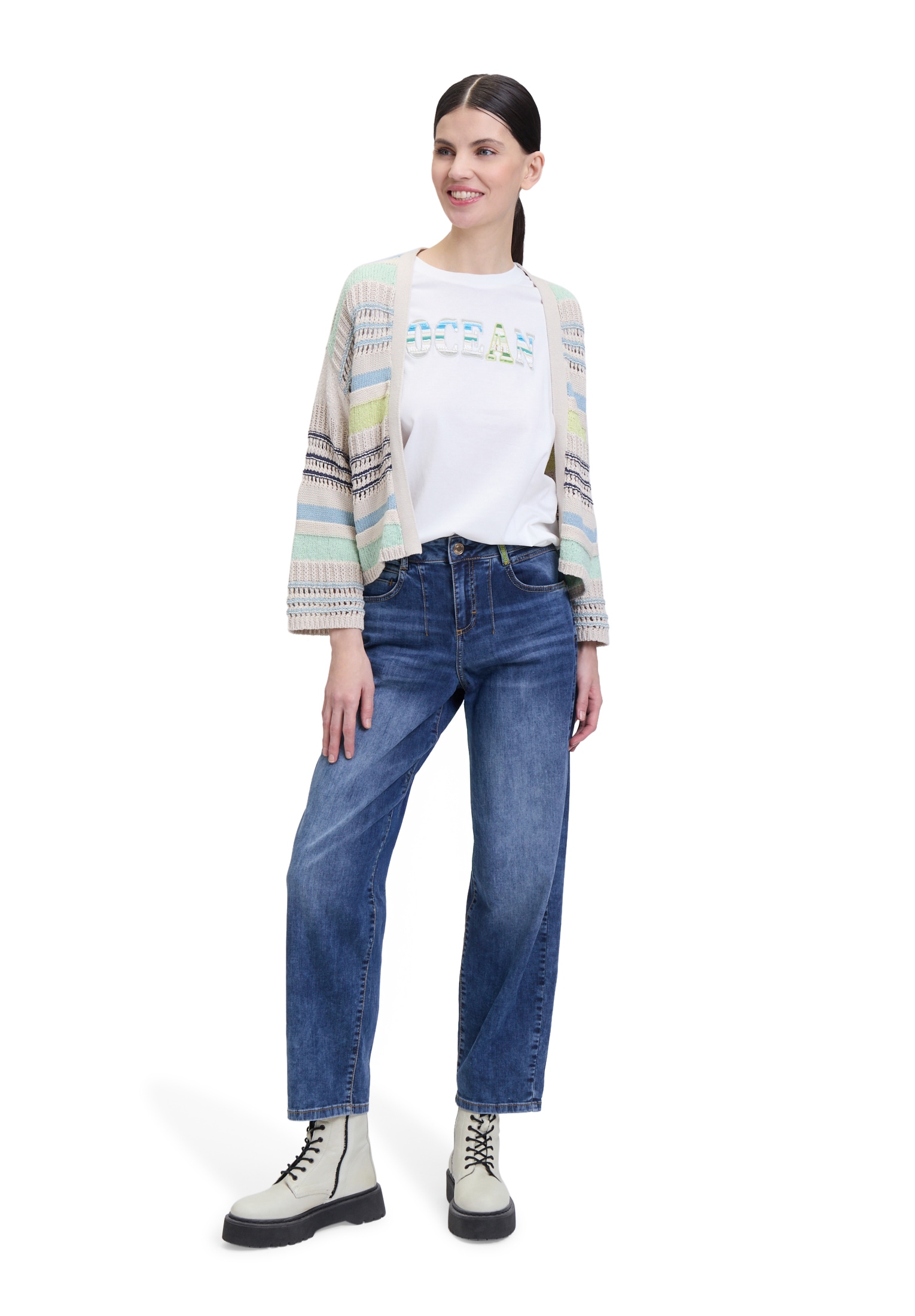 Cartoon Cardigan »Strick-Cardigan mit Color Blocking«