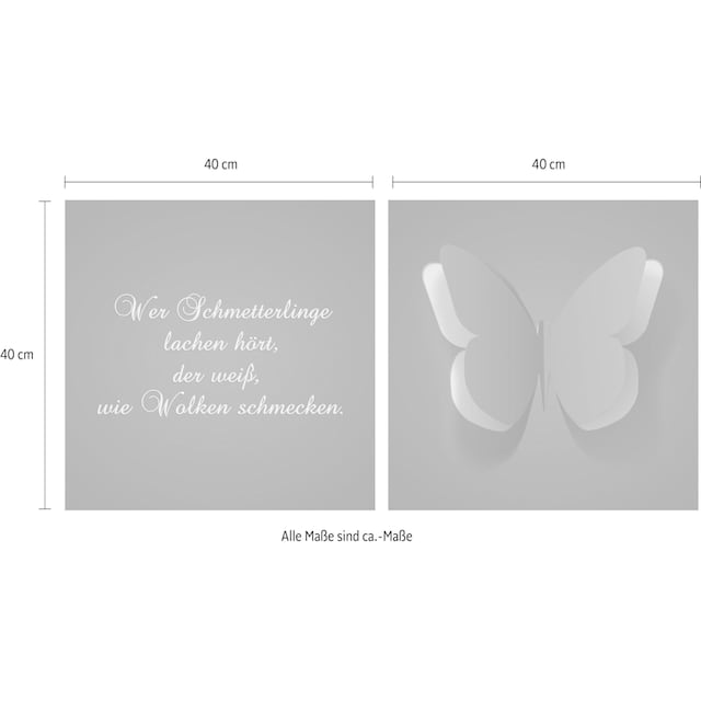 (Set), 2er-Set im Online OTTO queence Shop »Schmetterling«, Leinwandbild kaufen