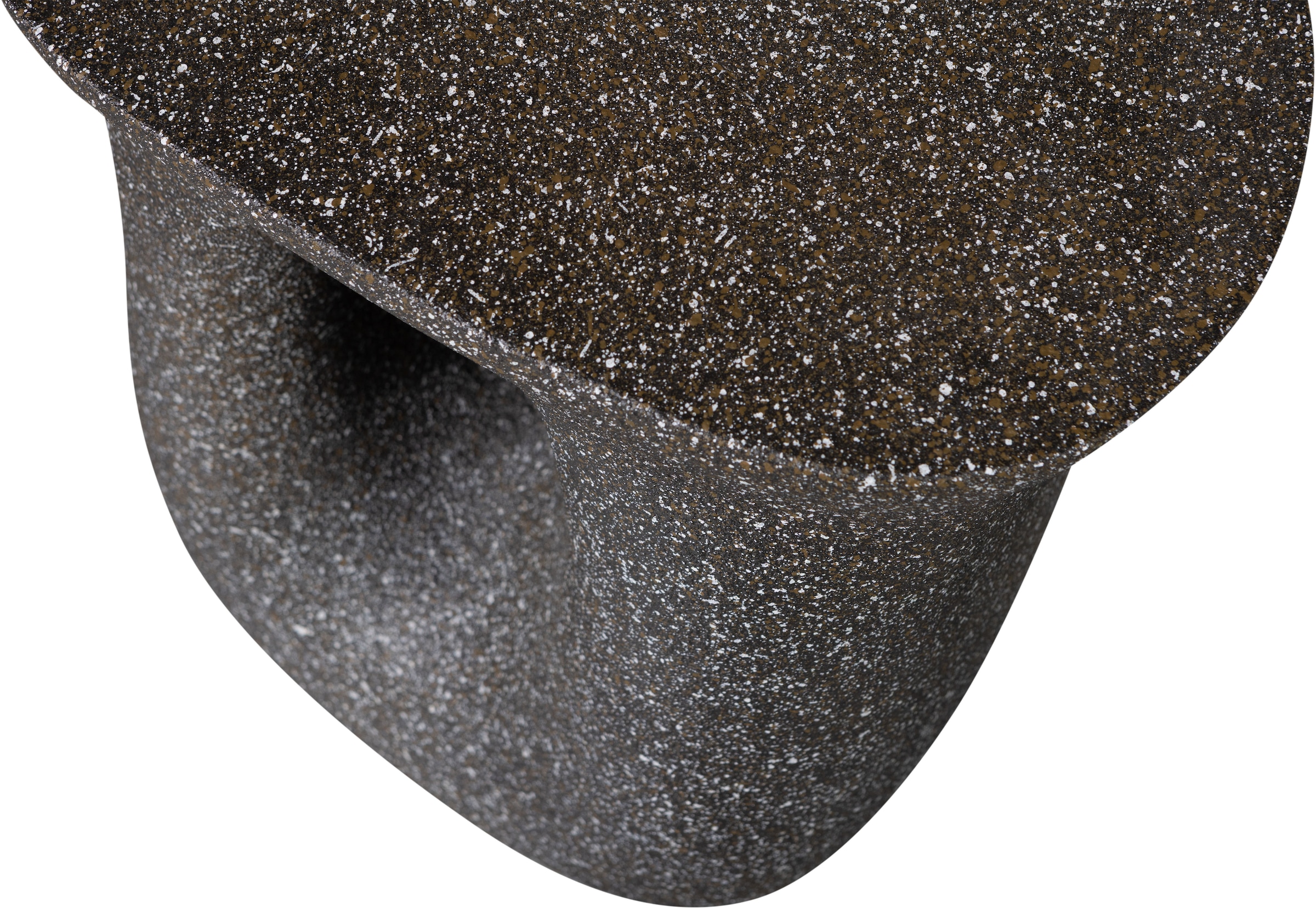 WOOOD Beistelltisch »Moson aus Magnesiumoxid mit organischer Form B 42 x T 33 x H 45 cm« Einzigartig durch Materialstruktur, Tragkraft 20 kg, Eigengewicht 6 kg