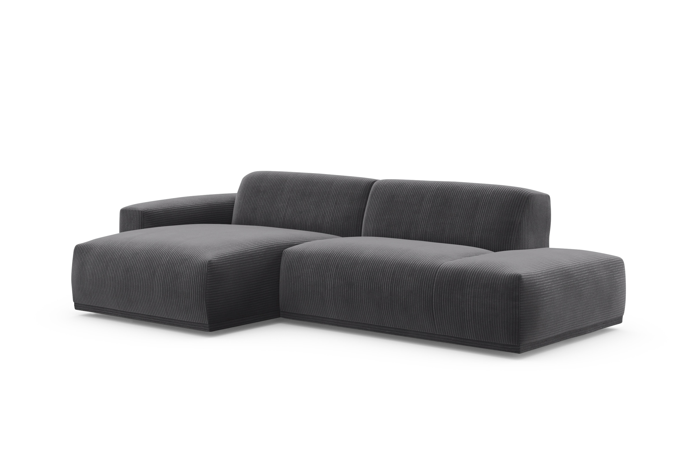 TRENDMANUFAKTUR Ecksofa »Braga, mit hochwertigem Kaltschaum, L-Form, in Cord erhältlich« modernes Sofa, Couch mit hohem Sitzkomfort, 275/72/160 cm (B/H/T)