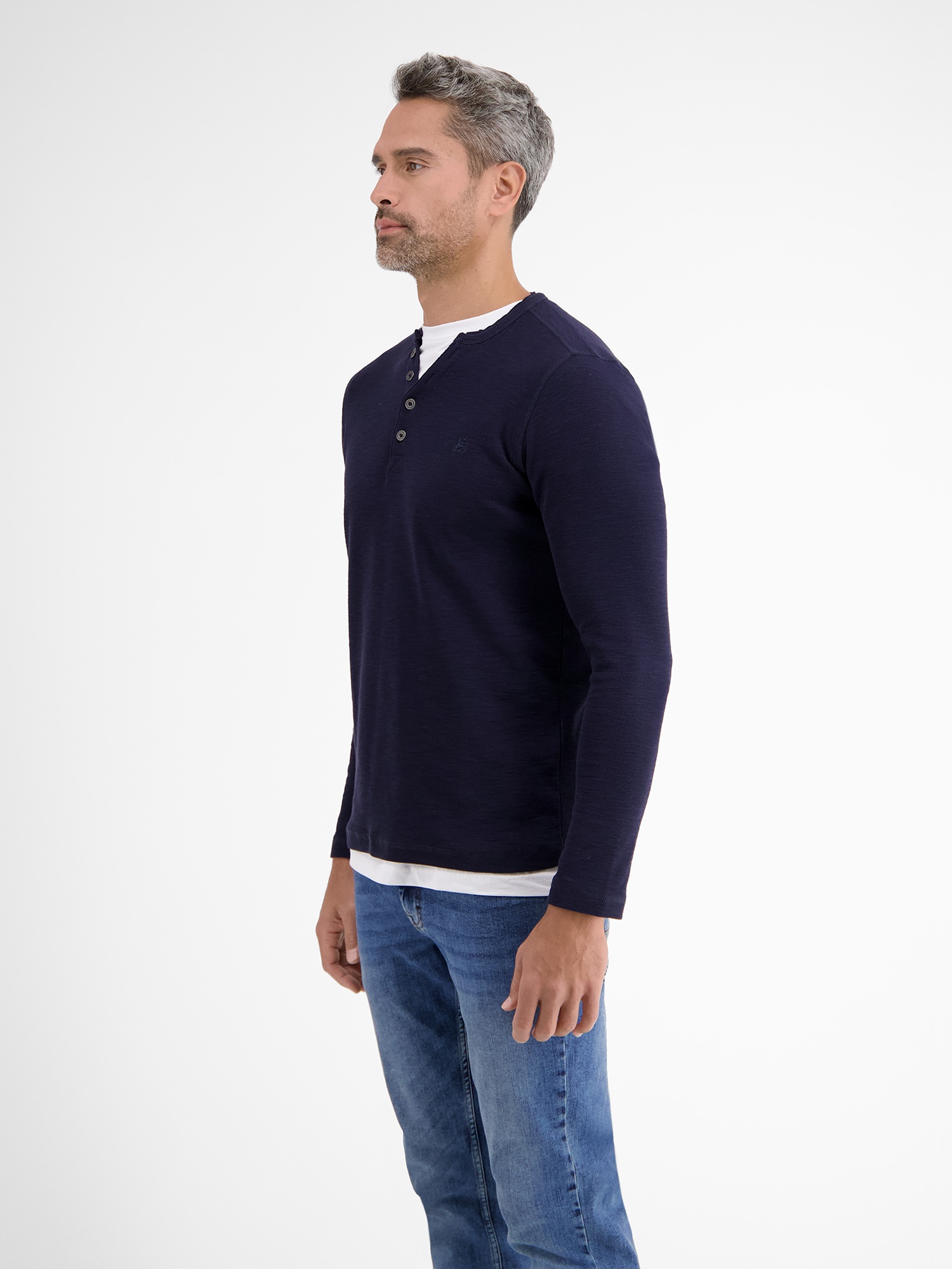 LERROS Sweatshirt »LERROS Langarmserafino mit Logostitching«