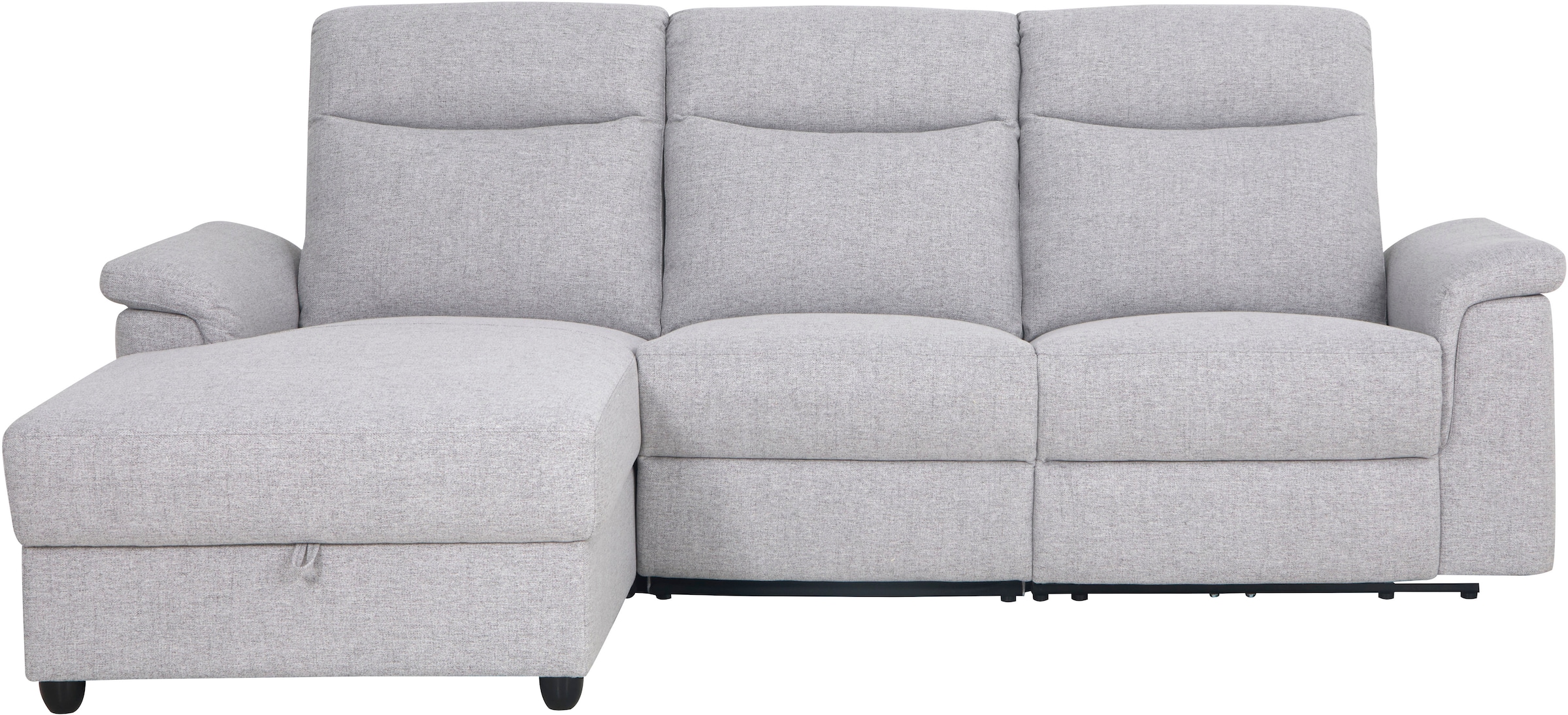 Home affaire Ecksofa »BRIONNE, L-Form, 255cm, manuelle u. elektrische Funktion (USB A/C),« Liegefunktion, Stauraum, Federkernpolsterung, Webstoff