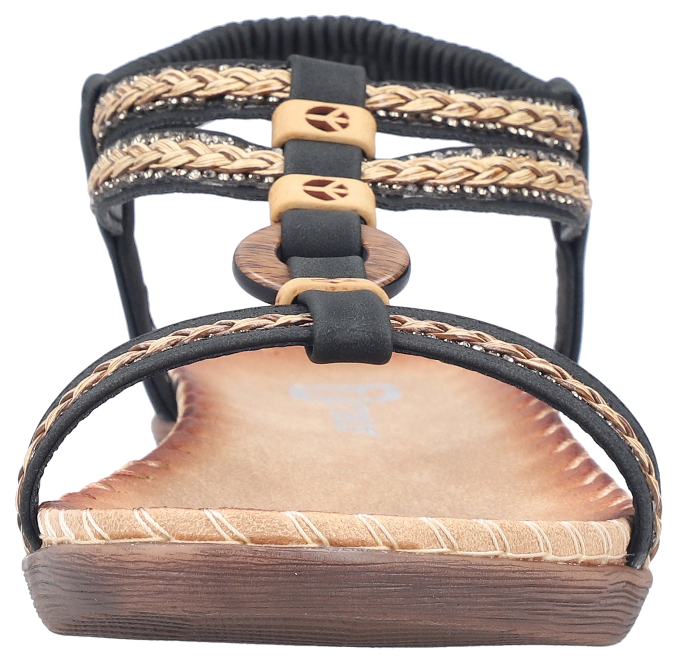 Rieker Sandale  Sommerschuh, Urlaubsschuh, Schlupfsandale mit Gummizug