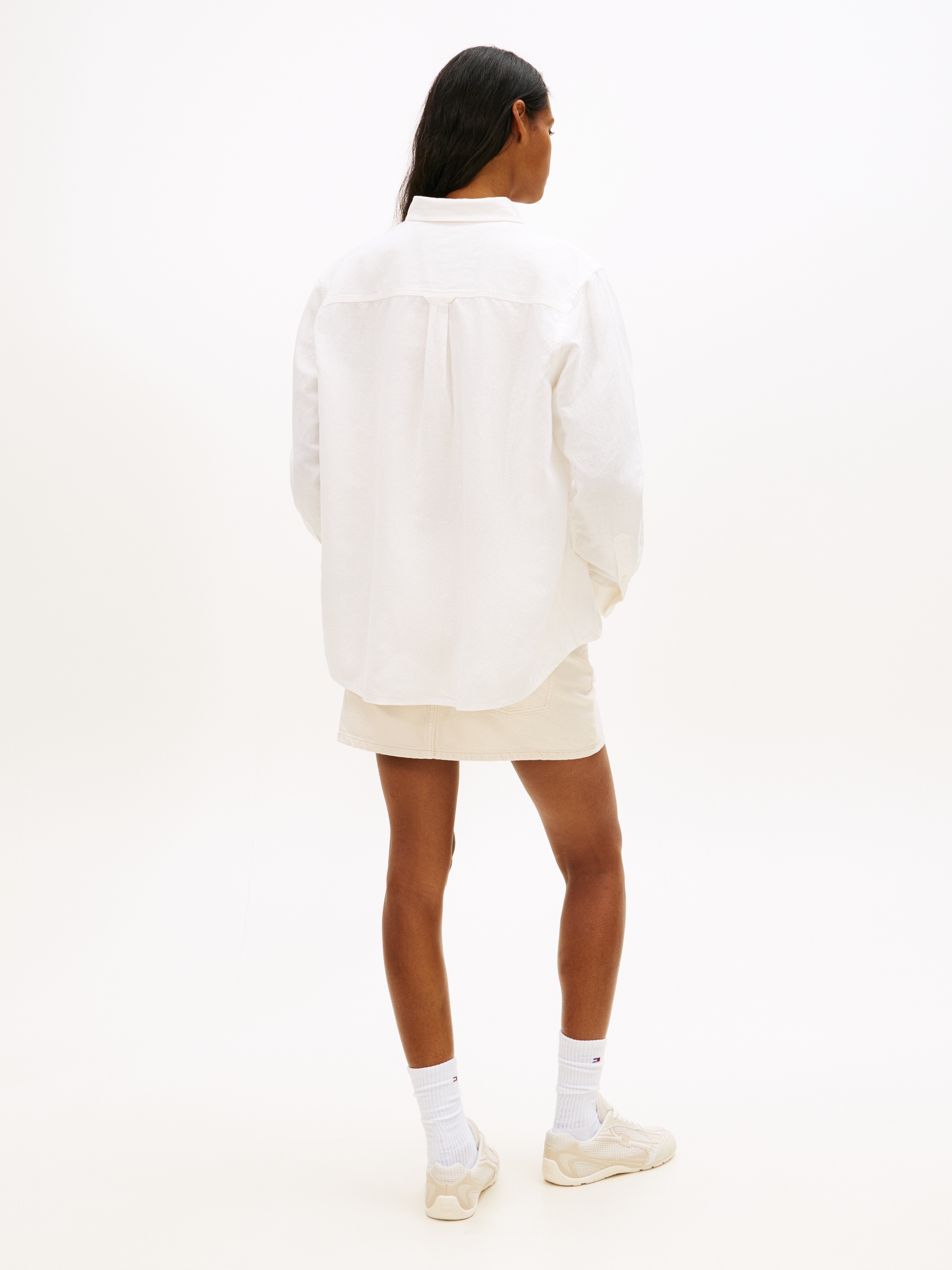 Tommy Jeans Hemdbluse »TJW RLX LINEN SHIRT« mit zeitlosem Design, Leinen-Mix, Relaxed Fit