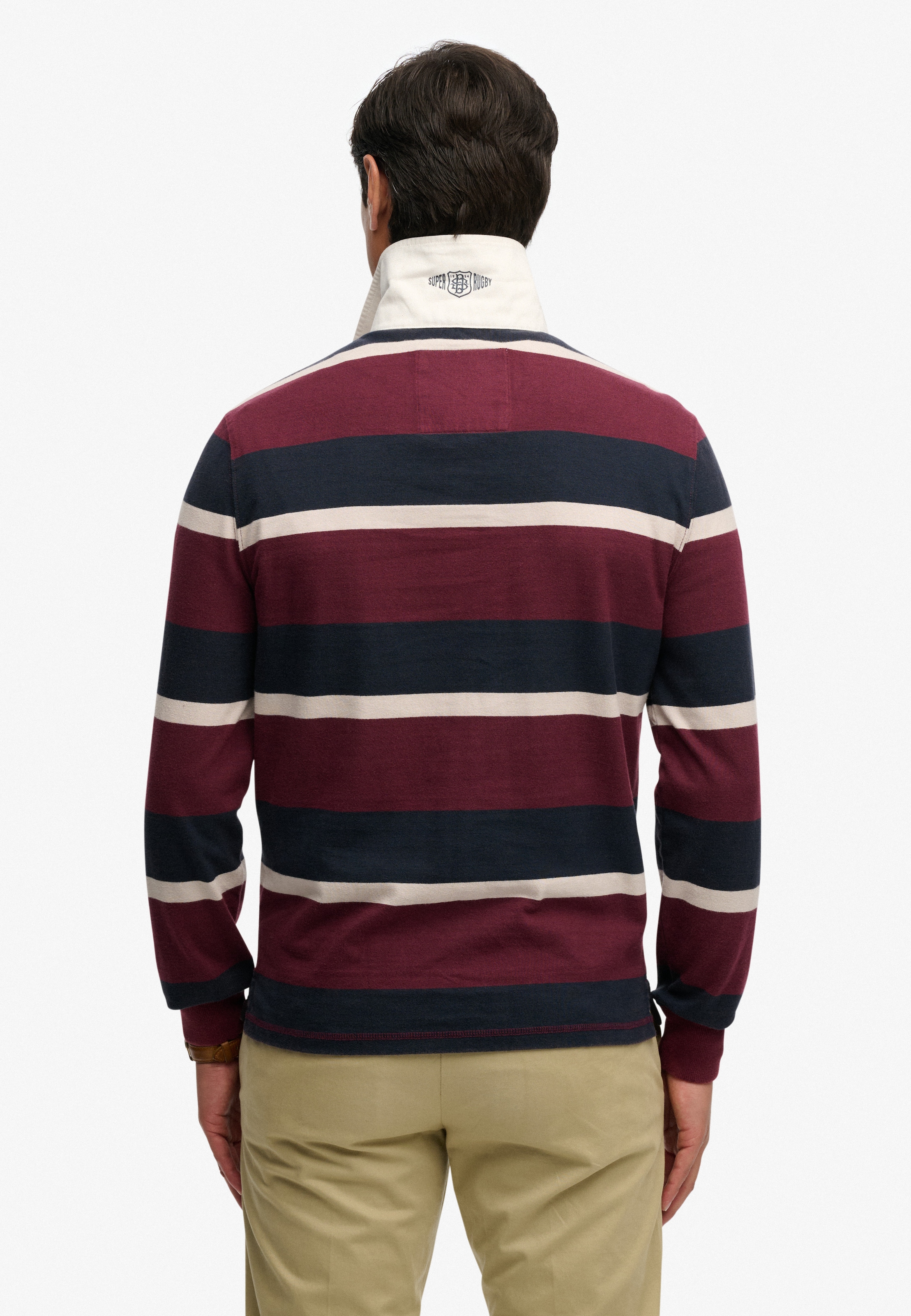 Superdry Langarmshirt »DOUBLE EMBLEM STRIPE RUGBY«
