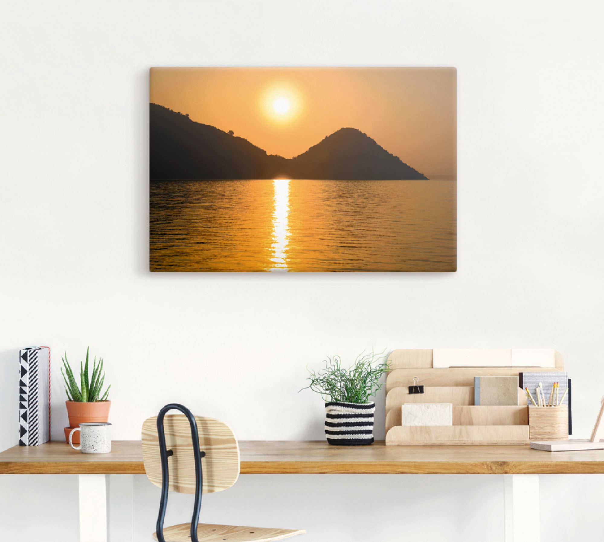 Artland Wandbild »Sonnenuntergang V«, Gewässer, (1 St.), als Alubild, Leinwandbild, Wandaufkleber oder Poster in versch. Größen