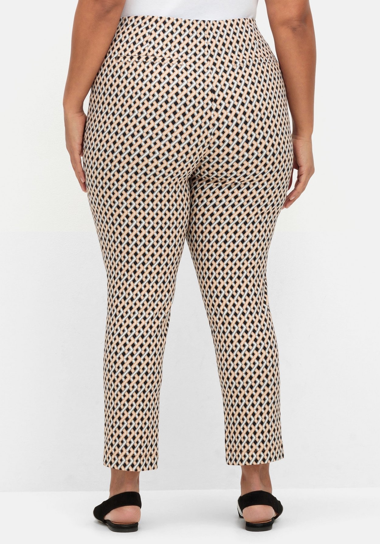 Sheego Schlupfhose »Schmale Hose mit Grafik-Alloverprint«