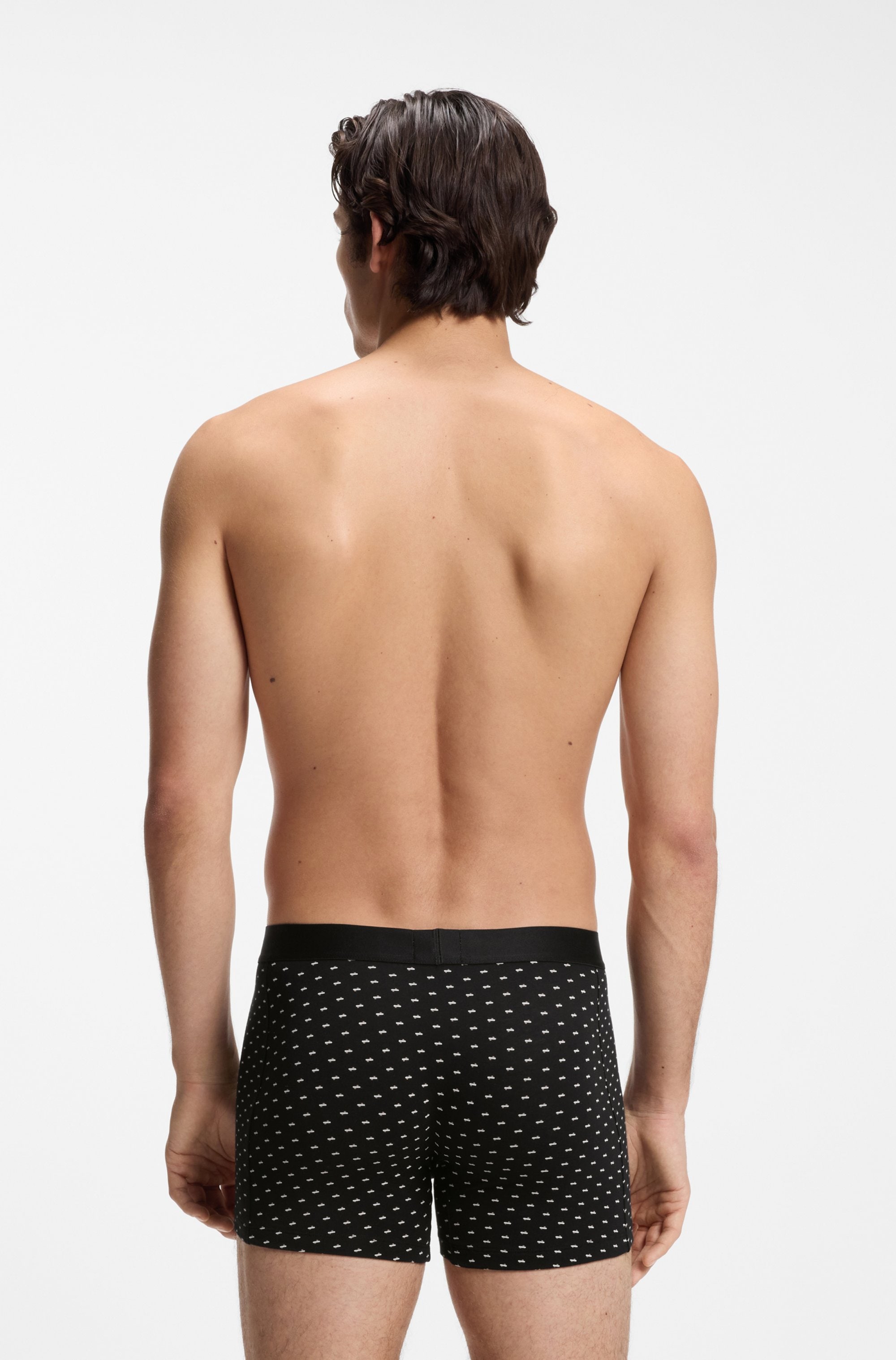BOSS Boxershorts »Boxer Brief 3P BOSS ONE« 3 Stk. elastischer Bund mit Logo, 1x gemustert, 2x uni