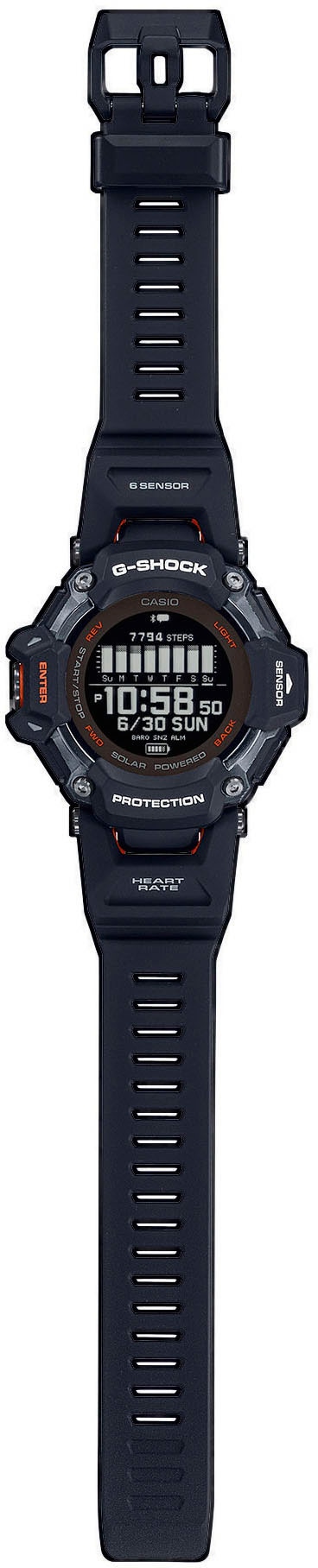 CASIO G-SHOCK Smartwatch, Solaruhr, Armbanduhr, Herrenuhr, Digitaluhr,Stoppfunktion, Weltzeit