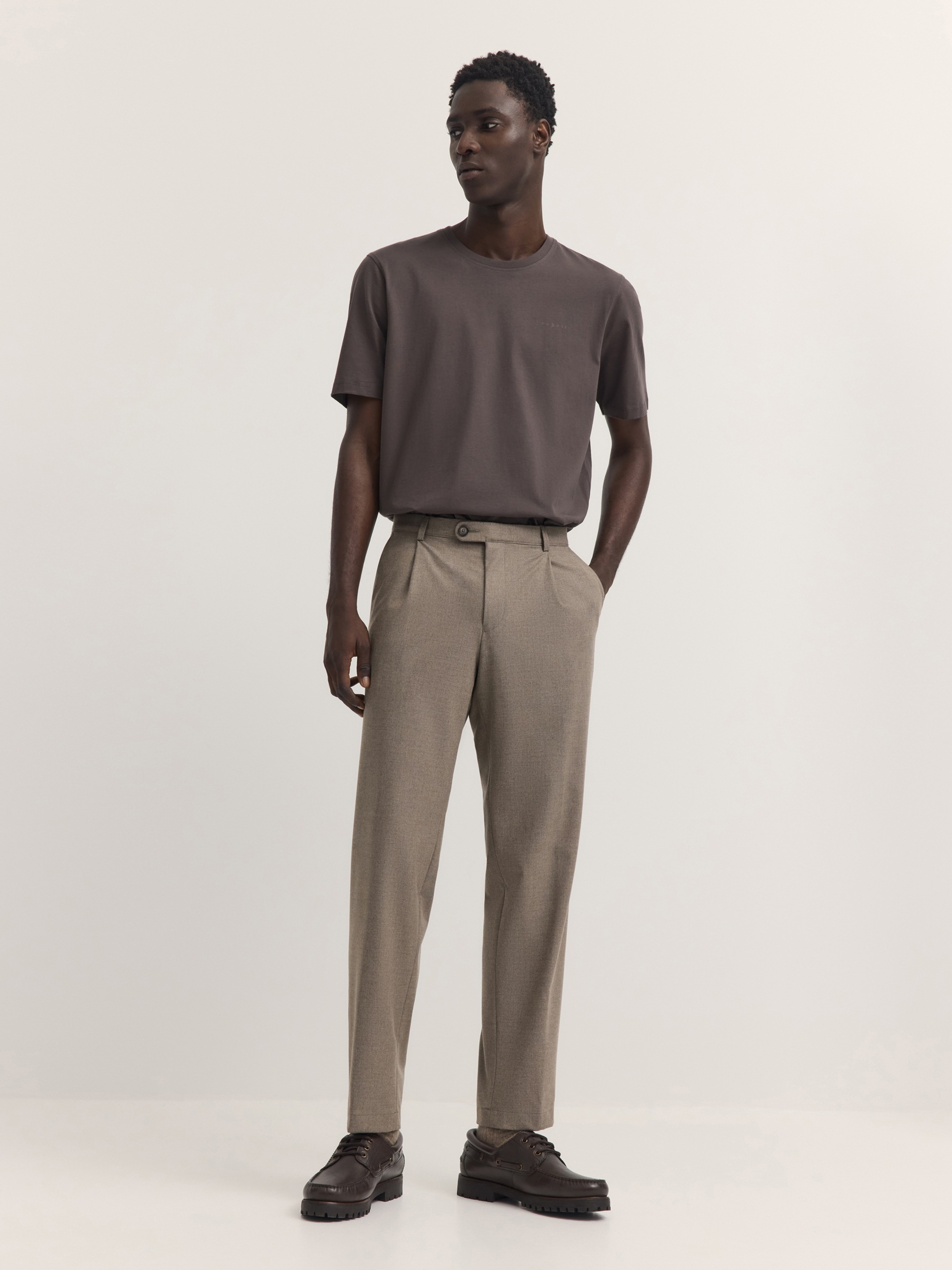 bugatti Bundfaltenhose »Soft superior touch«  Elio Relaxed Fit Flanelloptik