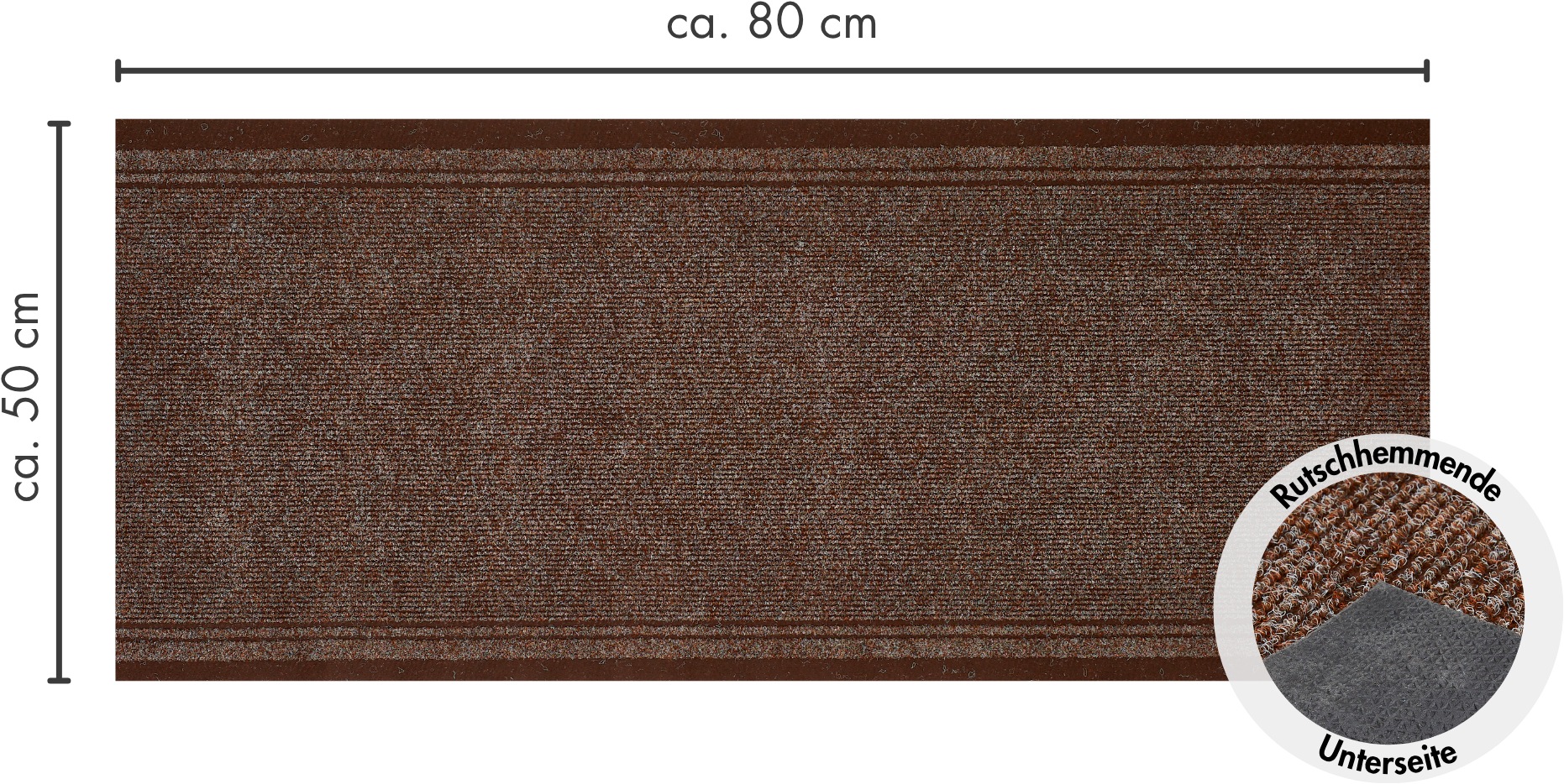 Andiamo Läufer »Mitch, Made in Belgium« rechteckig 6 mm Höhe Schmutzfangläufer, meliert, mit Bordüre, In- und Outdoor geeignet