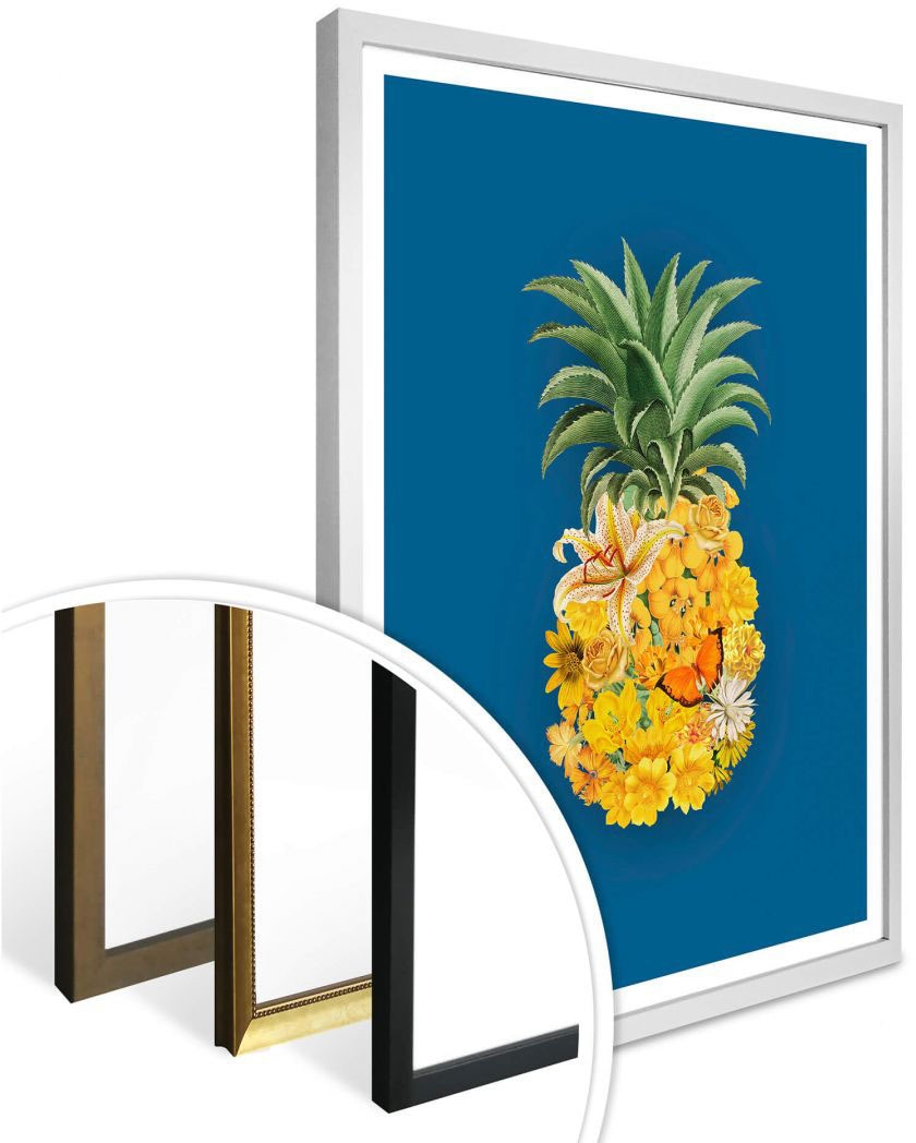 Blau«, Wall-Art St.) bei (1 online OTTO Poster »Ananas Blumen, Blume