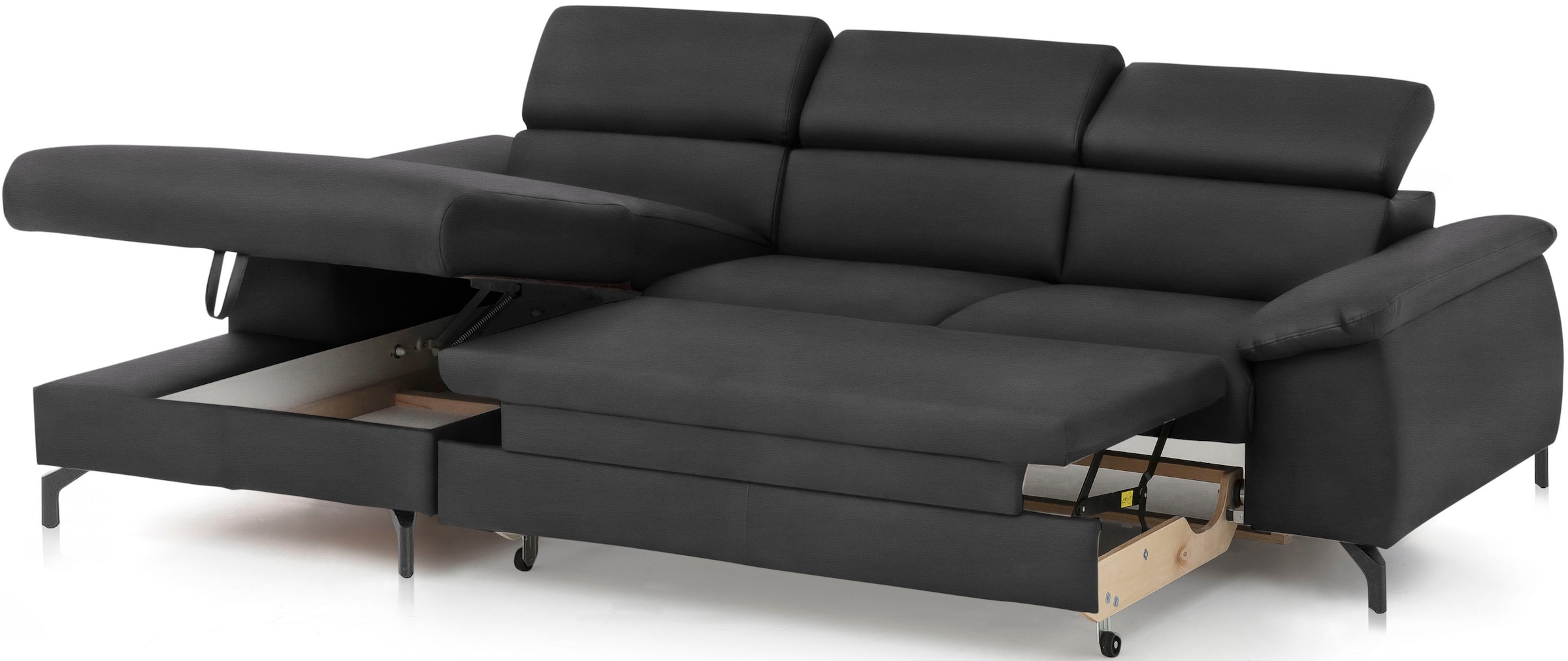 COTTA Ecksofa »Kitty L-Form«, mit Kopfteilverstellung, wahlweise mit Bettfunktion & Bettkasten
