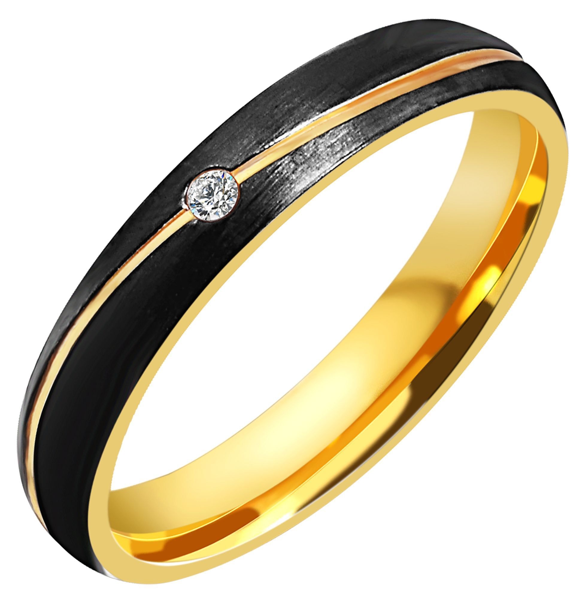 Adelia´s Fingerring »Damen Ring aus Edelstahl mit Strass Steinchen«