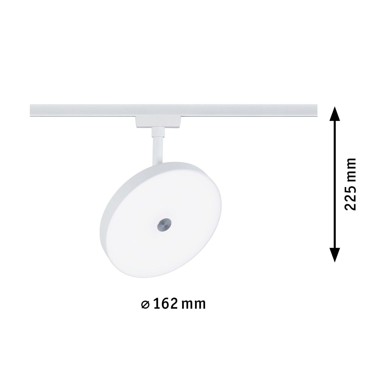 Paulmann Schienensystem-Leuchten »URail Schienenspot Hildor 850lm 15W 4000K 230V Chrom matt«, (1 tlg.), 3-Step-Dimmbar