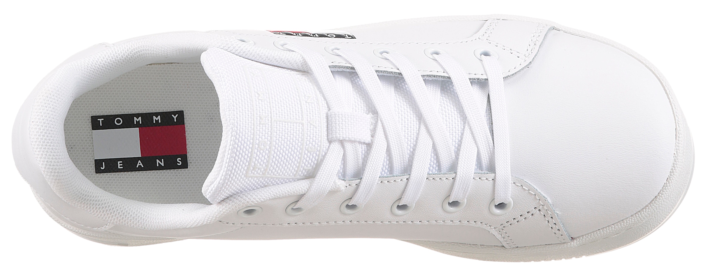 Tommy Jeans Plateausneaker »TJW FLATFORM SNEAKER«, Freiezeitschuh, Halbschuh, Schnürschuh mit Schaftrandpolsterung