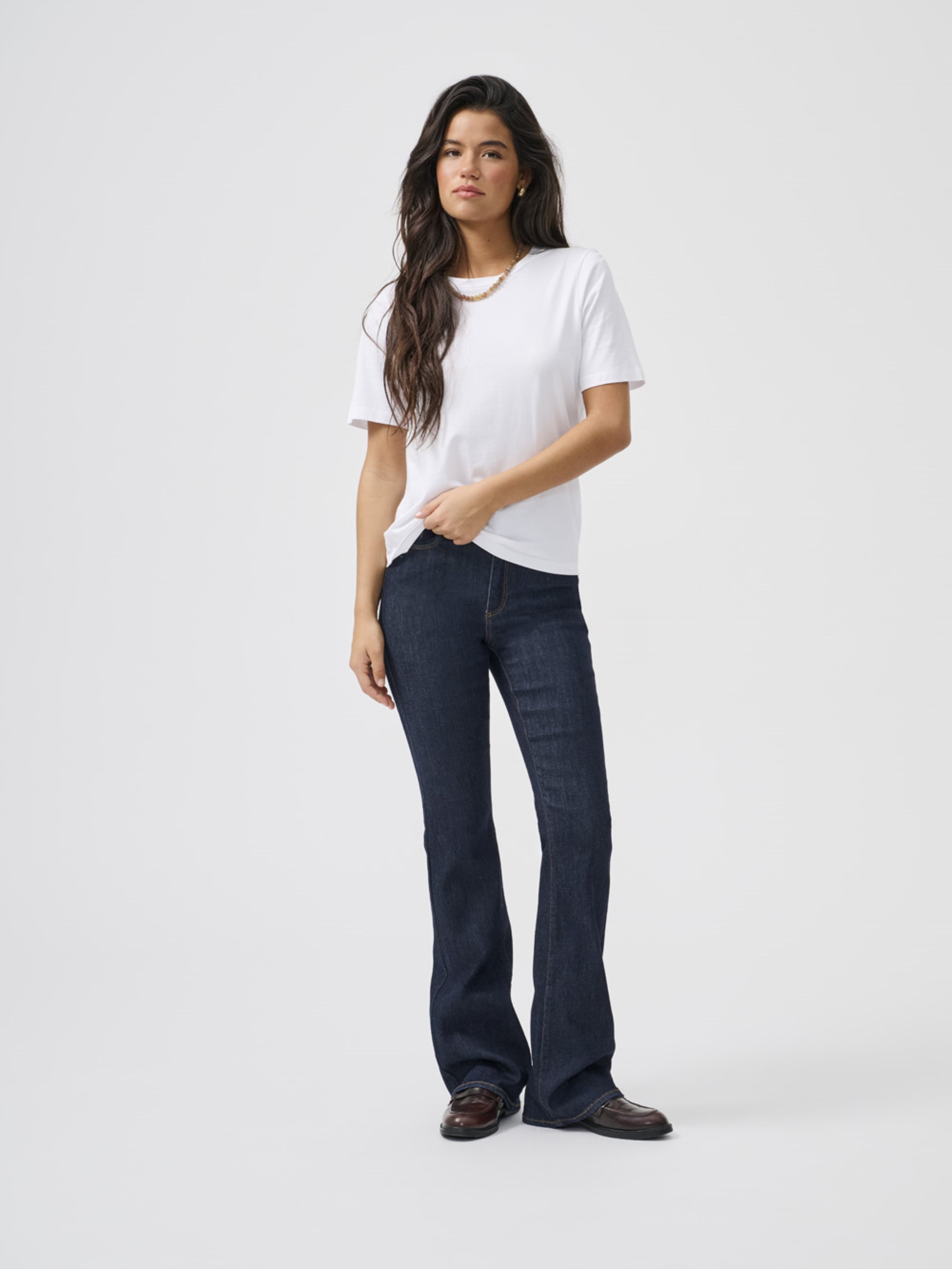 ONLY Bootcut-Jeans »ONLWAUW LIFE HW FLARED RINSE DNM« Materialmix, bootcut fit