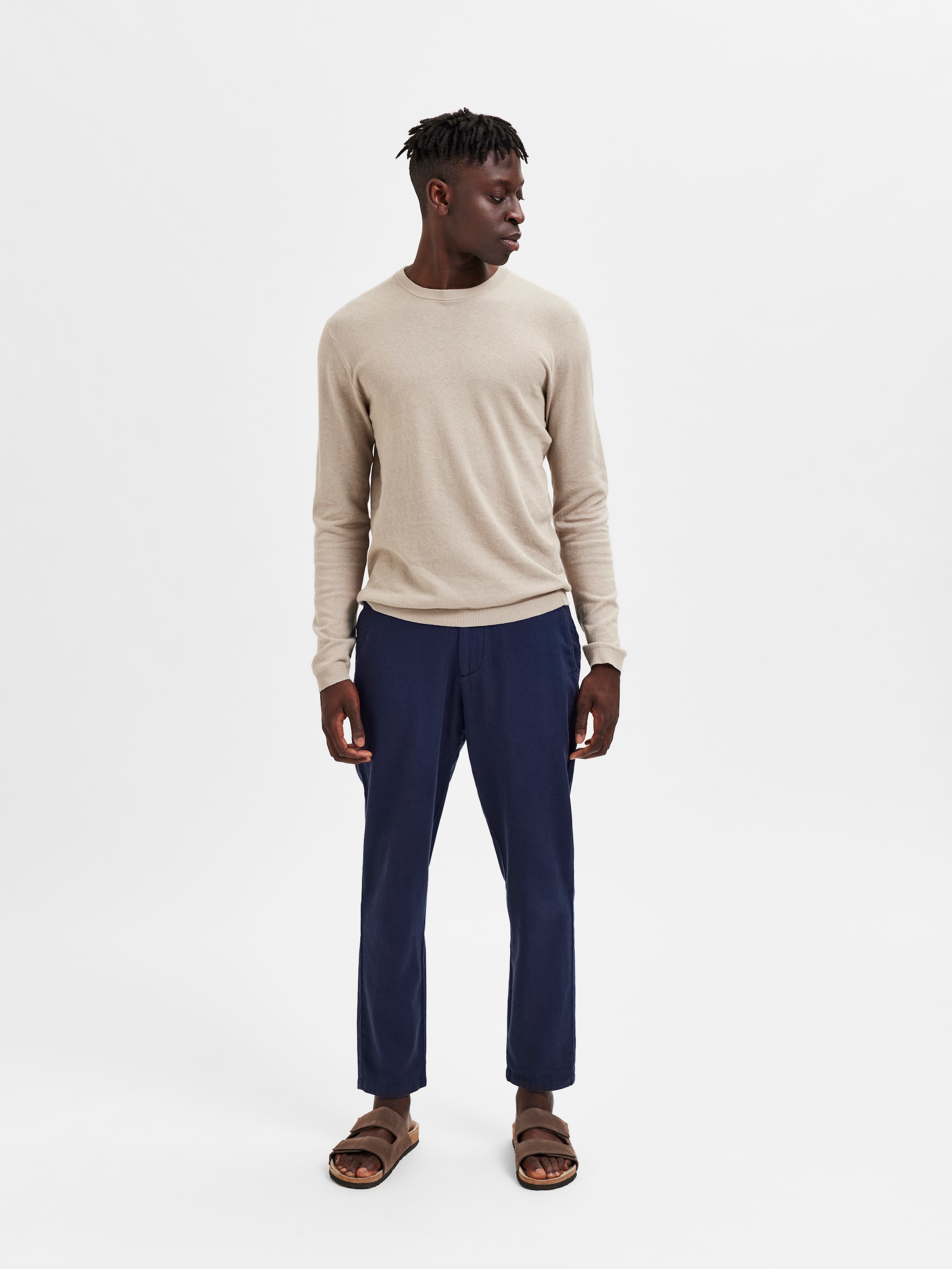 SELECTED HOMME Chinohose »SLH172-SLIMTAPE BRODY LINEN PANT NOOS«, mit Leinen