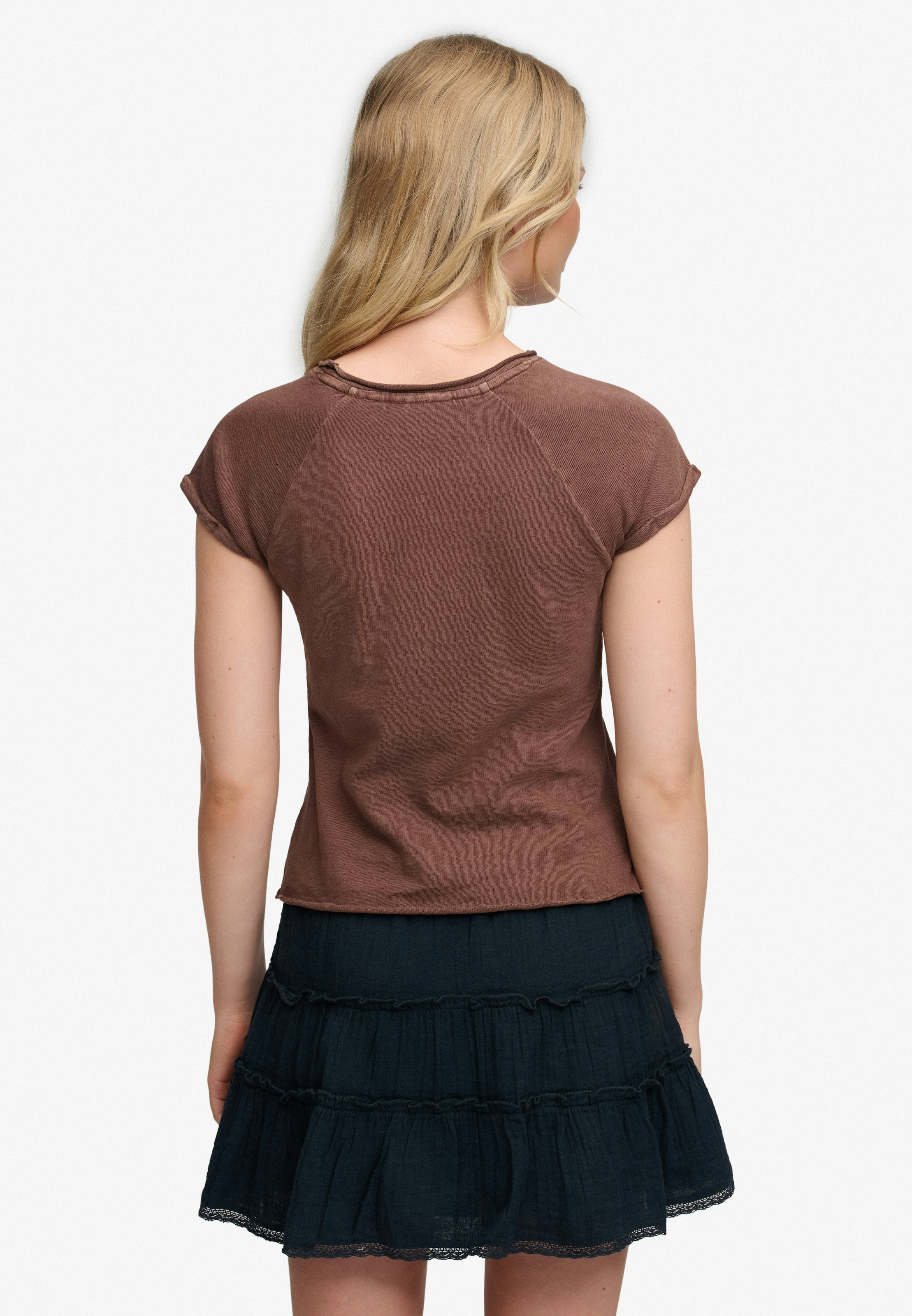 Superdry Kurzarmshirt »ATH ESS SLUB GRAPHIC TEE« Baumwolle, skinny fit