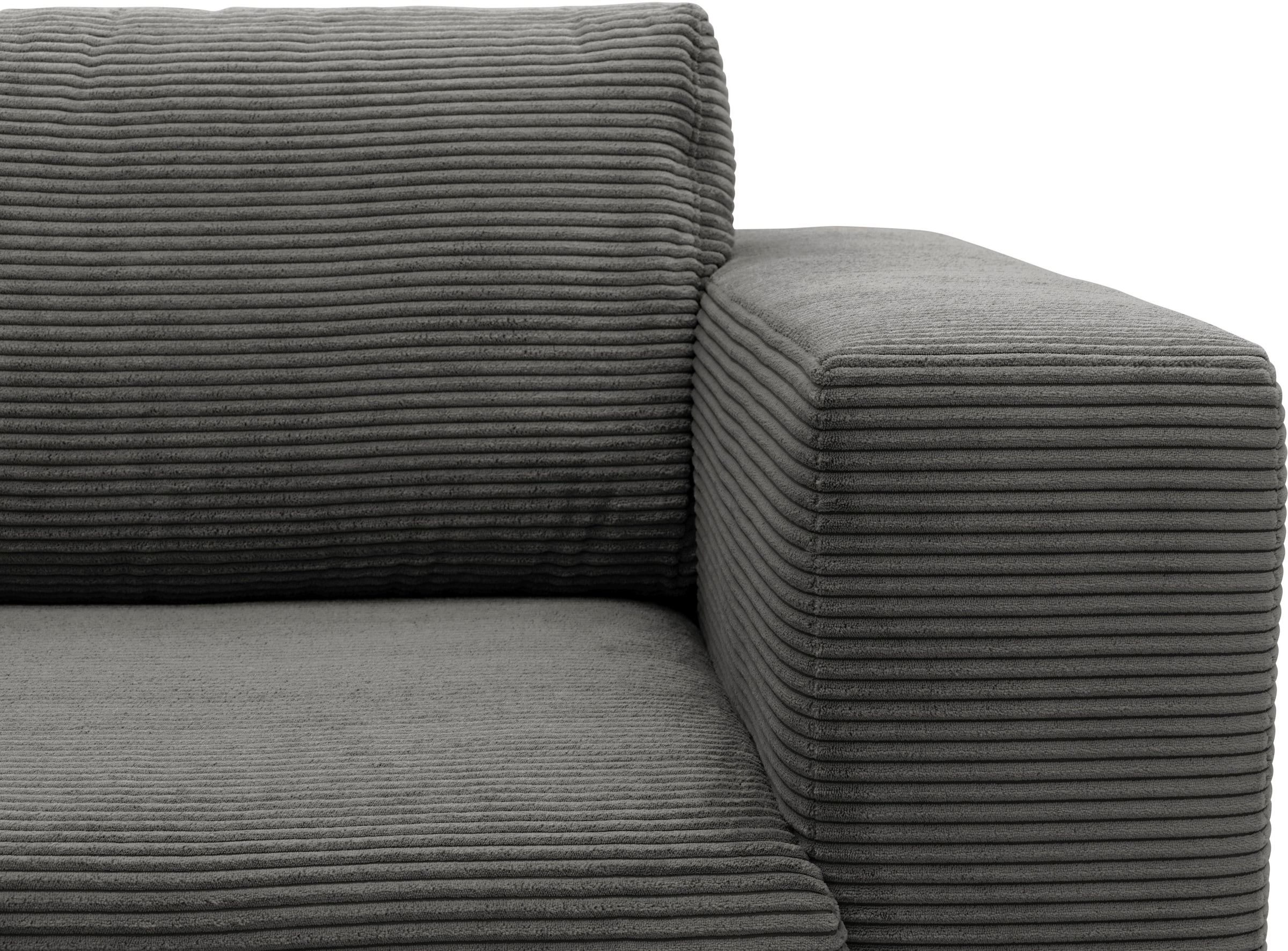 DOMO collection Ecksofa »Modica kompakt und elegant, Breite 244, L-Form«, moderne Optik mit extrabreiter Recamiere, auch in Cord