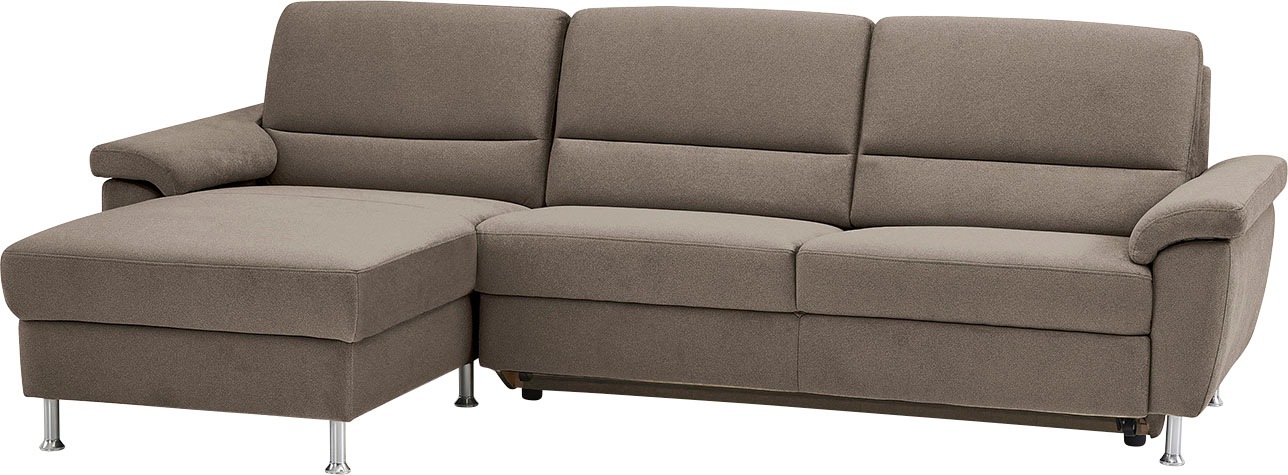 CALIZZA INTERIORS Ecksofa »Onyx L-Form«, Recamiere links oder rechts, wahlweise mit Bettfunktion, Breite 270 cm