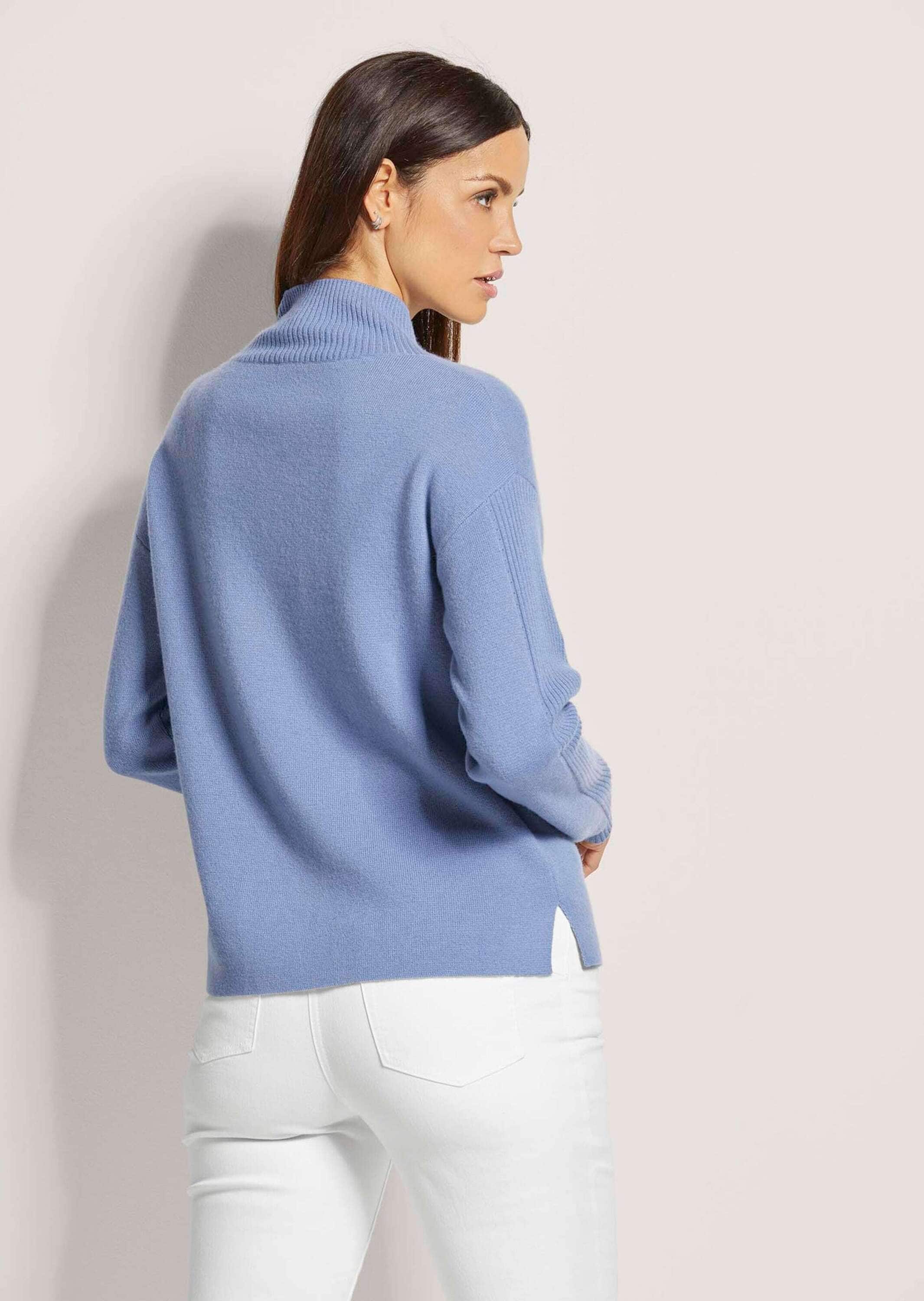 MADELEINE Longpullover »Pullover Kurzer Stehkragen-Pullover mit Good Cashmere«