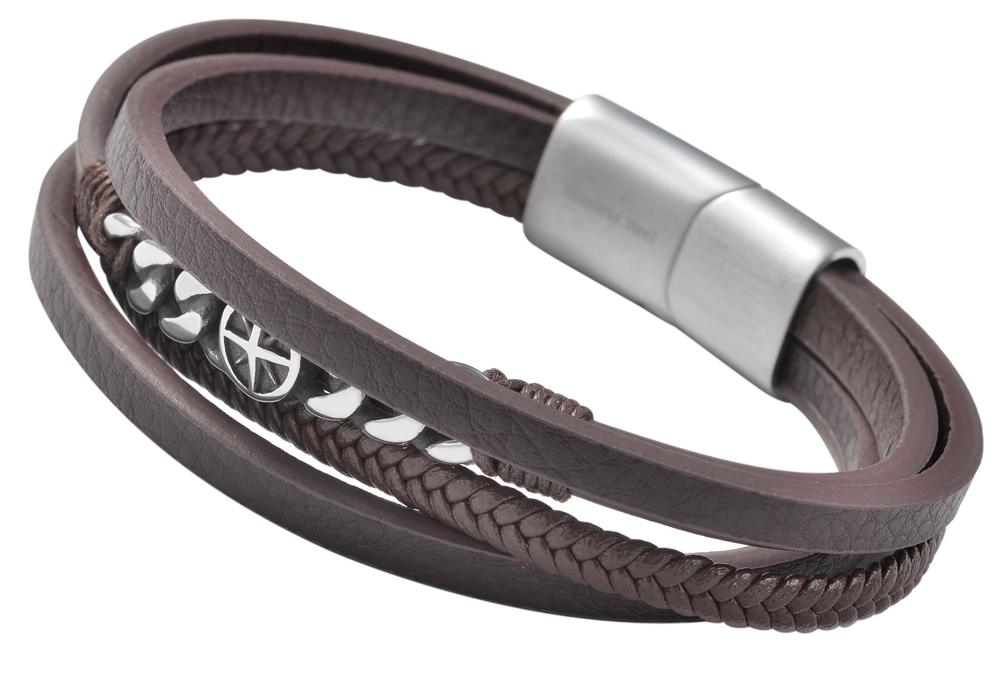 Adelia´s Lederarmband »Unisex Armband ¿ Lederarmband aus Leder 23 cm«