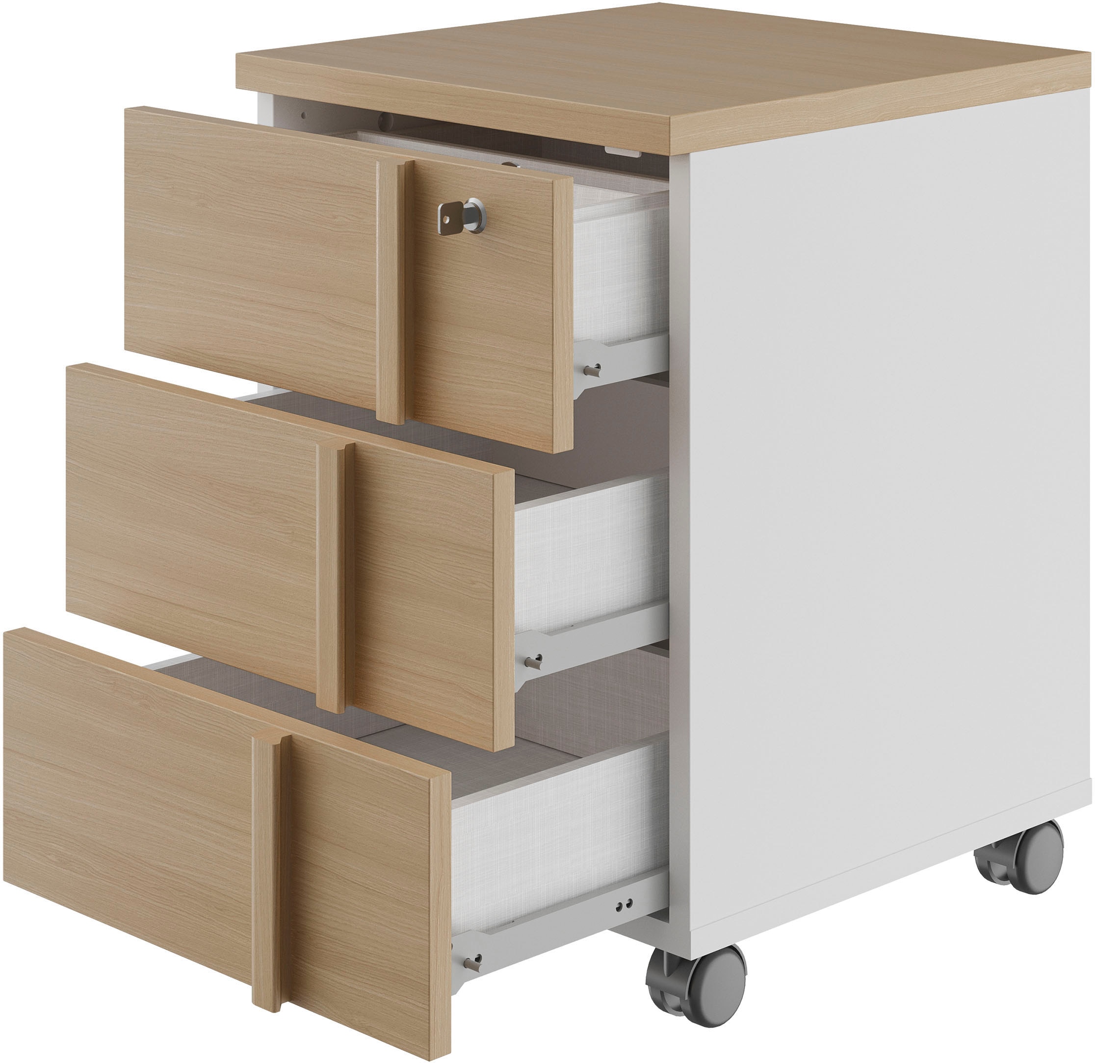 Gami Rollladenschrank »ITALIC« Funktional und mobil – passt perfekt unter Ihren Schreibtisch