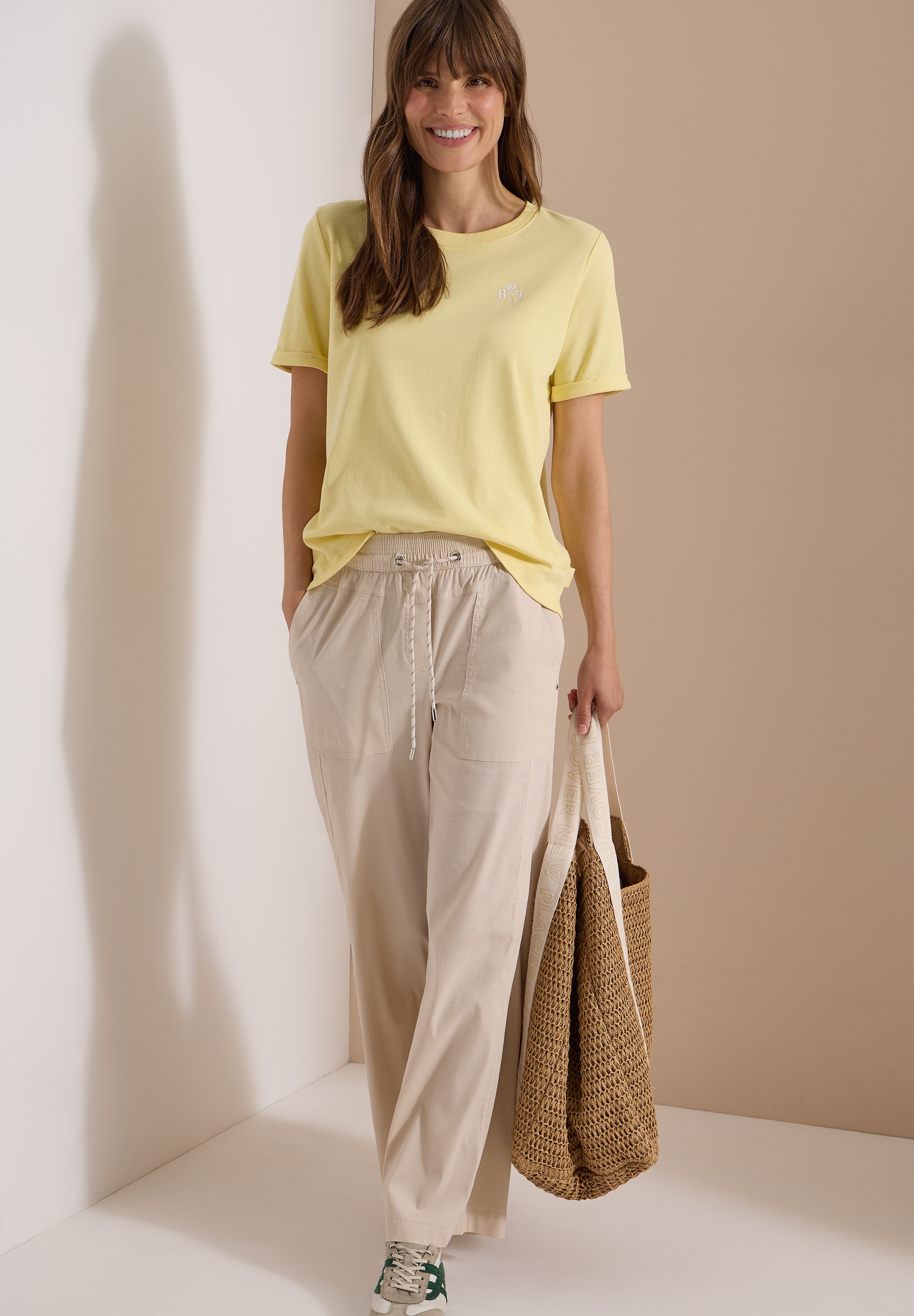 Cecil Stoffhose »Style Neele«  Elastikbund, feines Streifemuster, Loose Fit