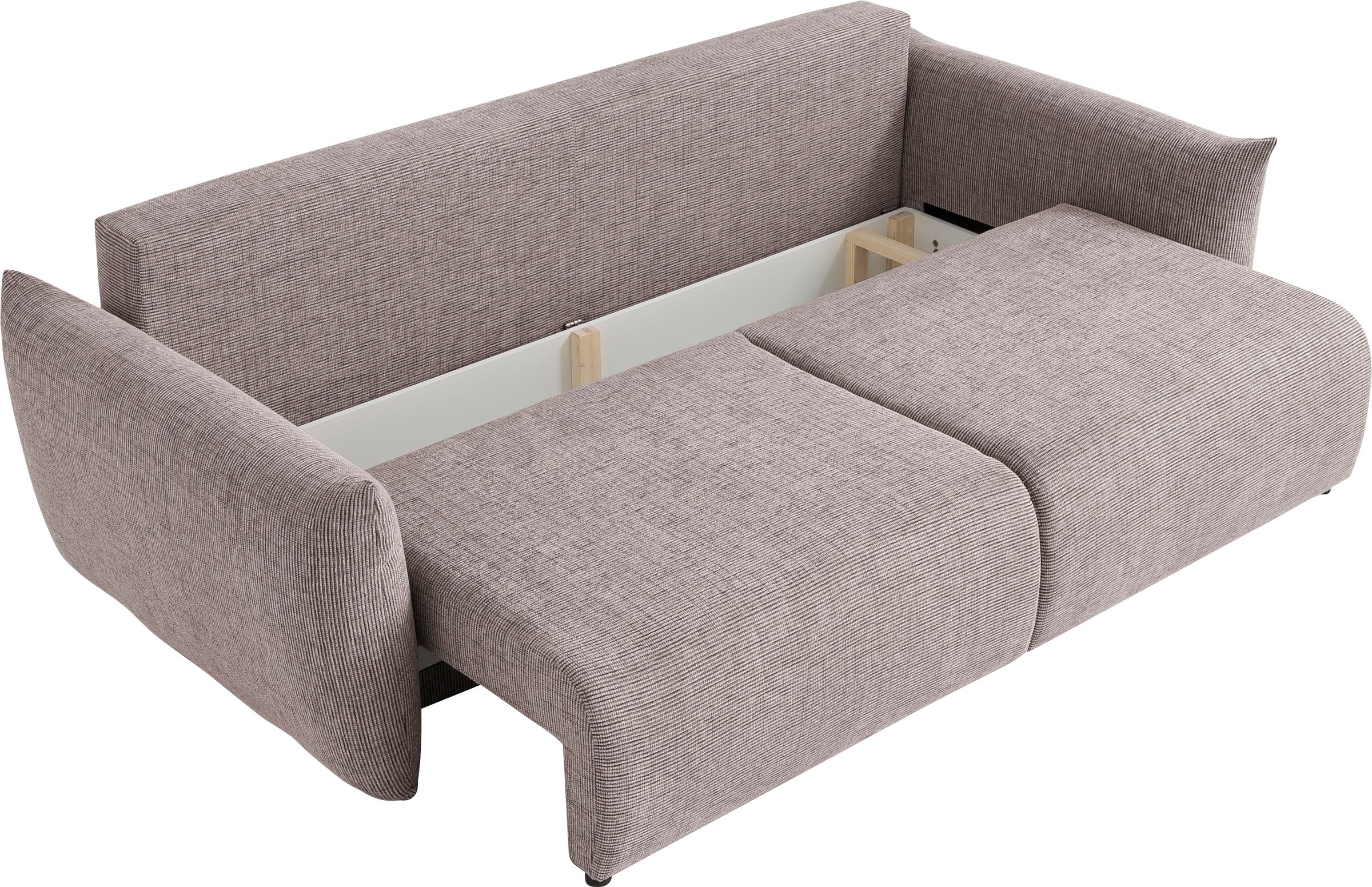 INOSIGN 3-Sitzer »MAVAS Schlafsofa mit Bettkasten«, ca.240/108cm (Liegefläche 212/145 cm), Cord, Chenille, Struktur
