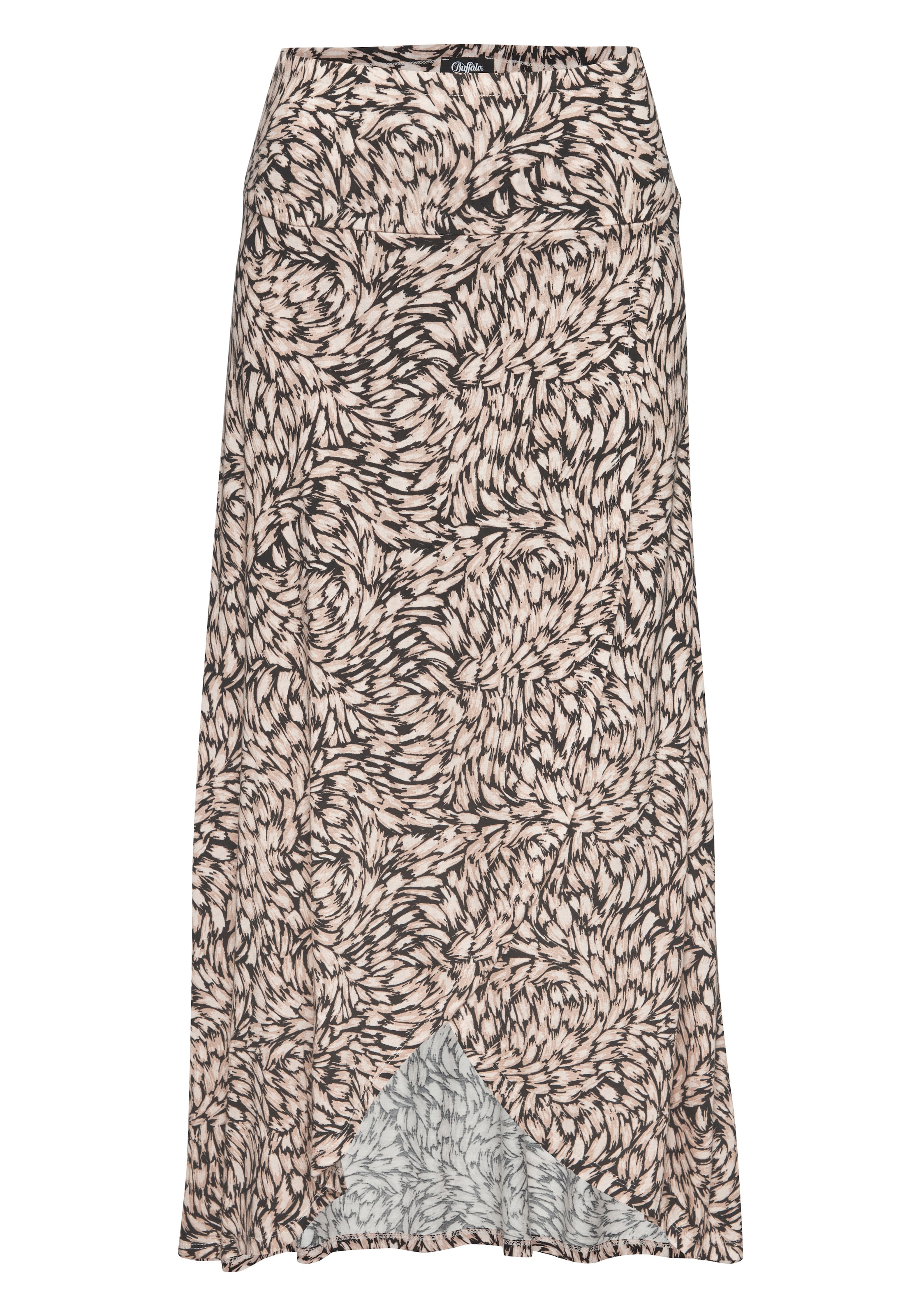 Buffalo Jerseyrock mit Alloverprint, sommerlicher Maxirock in Wickeloptik
