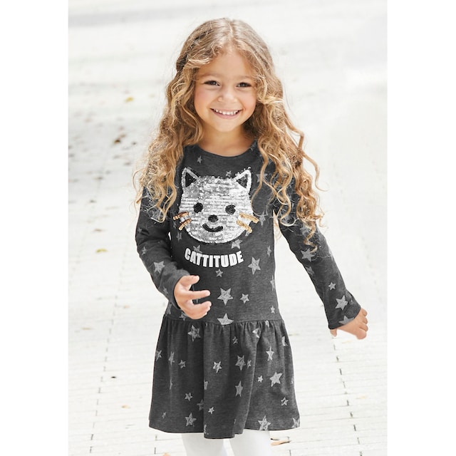 KIDSWORLD Jerseykleid »für kleine Mädchen«, im OTTO Online mit Pailletten-Applikation Shop