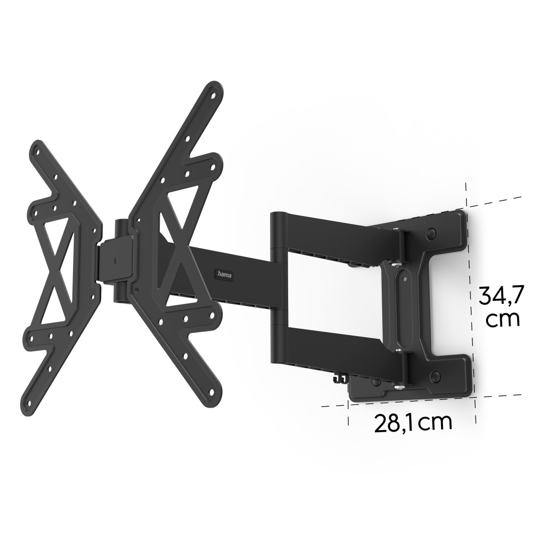 Hama TV-Wandhalterung »TV Halterung schwenkbar, vollbeweglich, (32"- 65"), 43", 50", 55"«, bis 165 cm Zoll