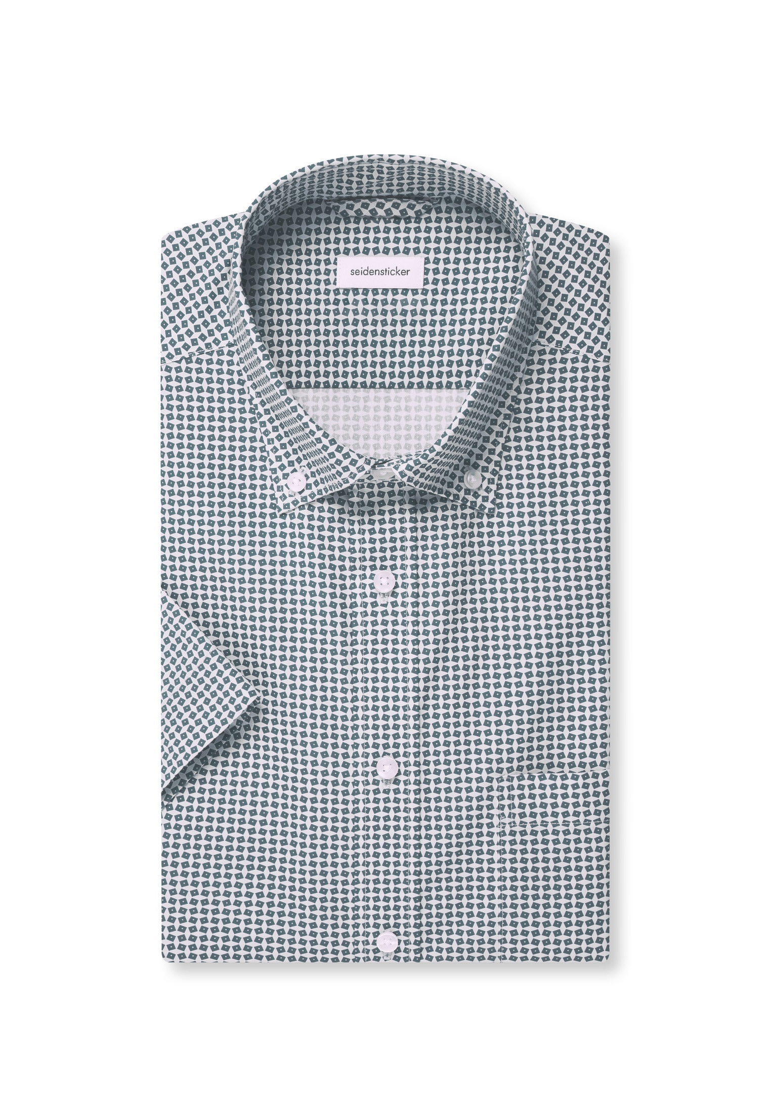 seidensticker Businesshemd »Regular« Regular 1/2 Button-Down-Kragen Druck