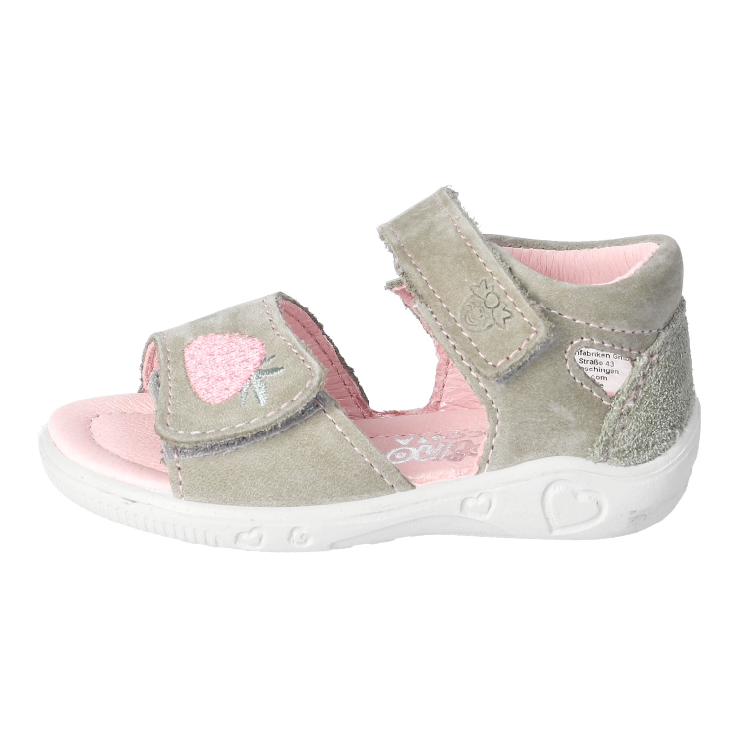 PEPINO by RICOSTA Lauflernschuh »Mimi WMS: mittel«  Sandalette mit Klett und Stickerei, Größenschablone zum Download