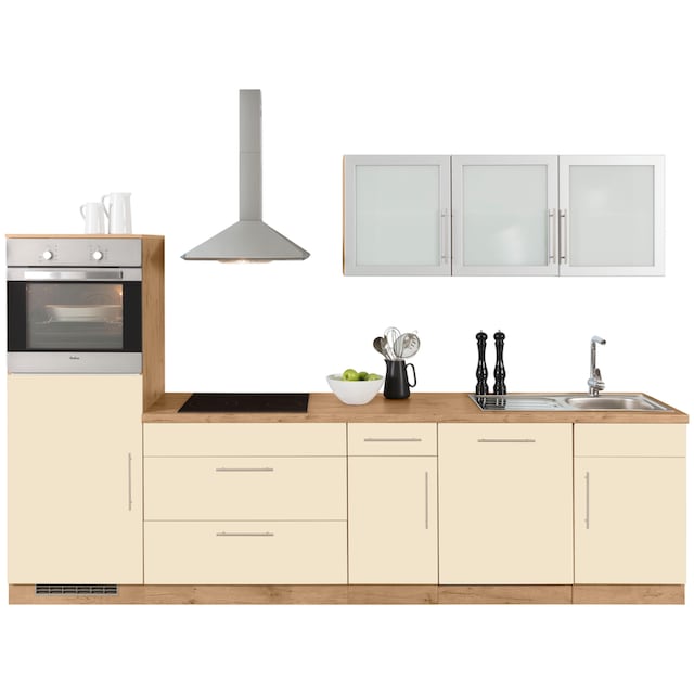 wiho Küchen Küchenzeile »Aachen«, mit E-Geräten, Breite 300 cm bei OTTO
