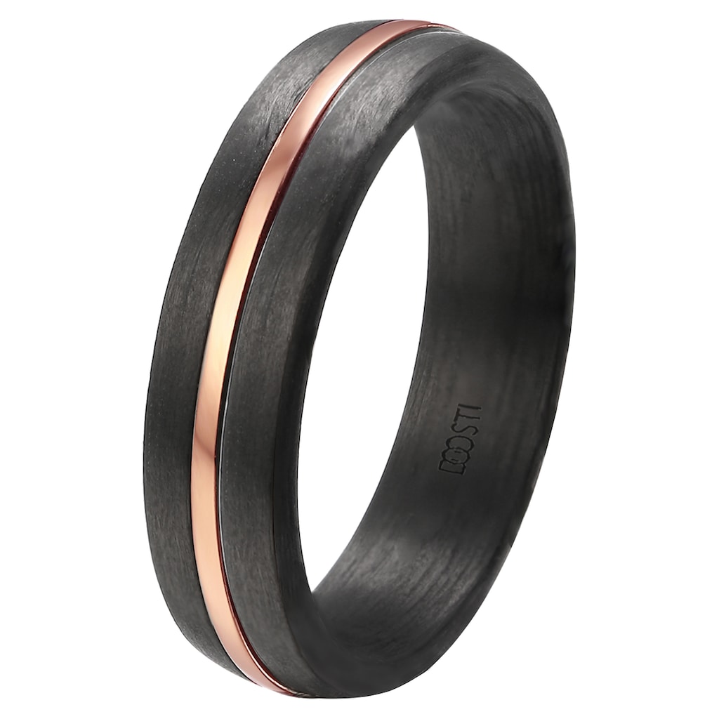 DOOSTI Trauring »Schmuck Geschenk CARBON Trauring Ehering Partnerring LIEBE«