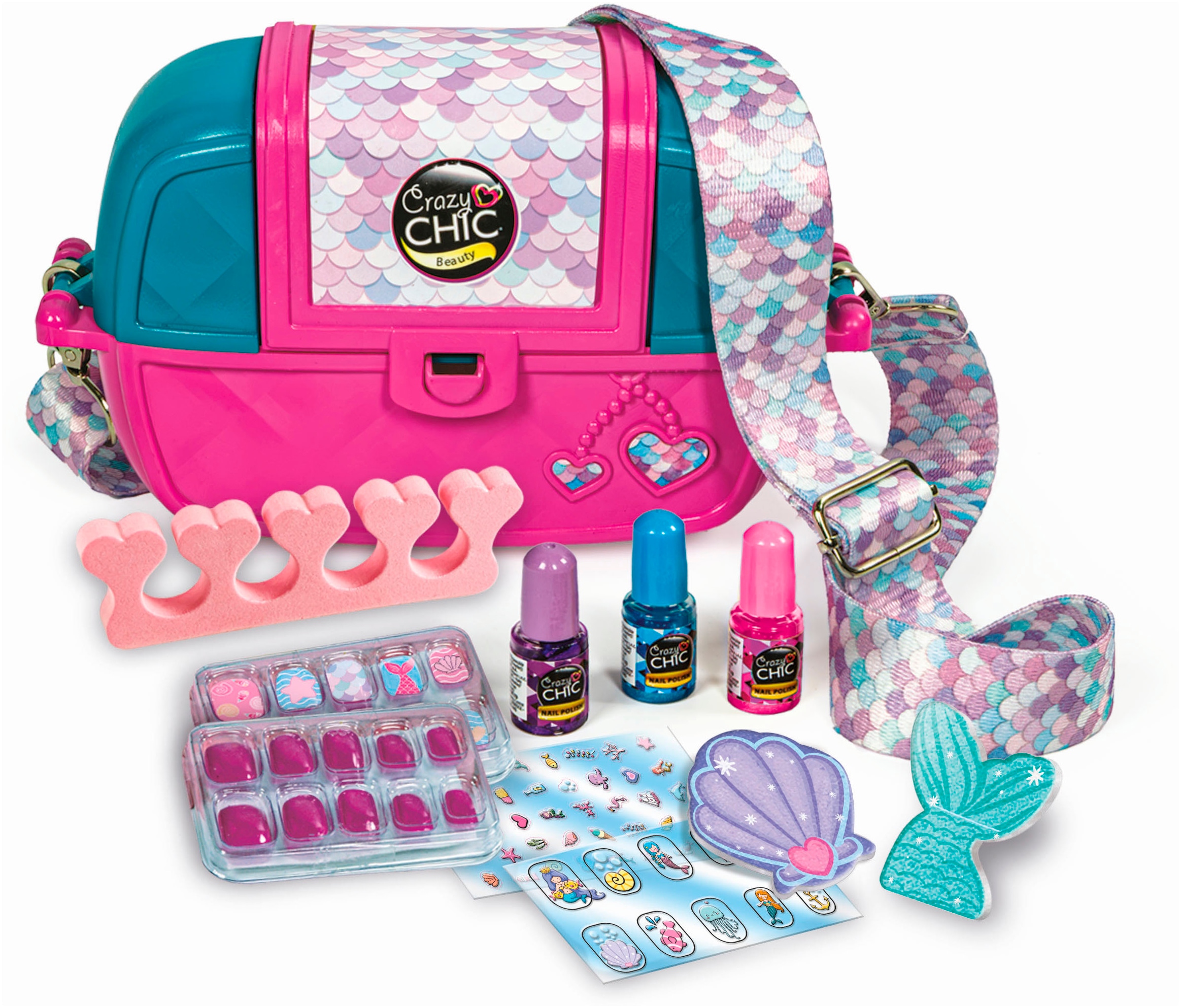 Clementoni® Kreativset »Crazy Chic, Nail-Art Tasche für unterwegs«