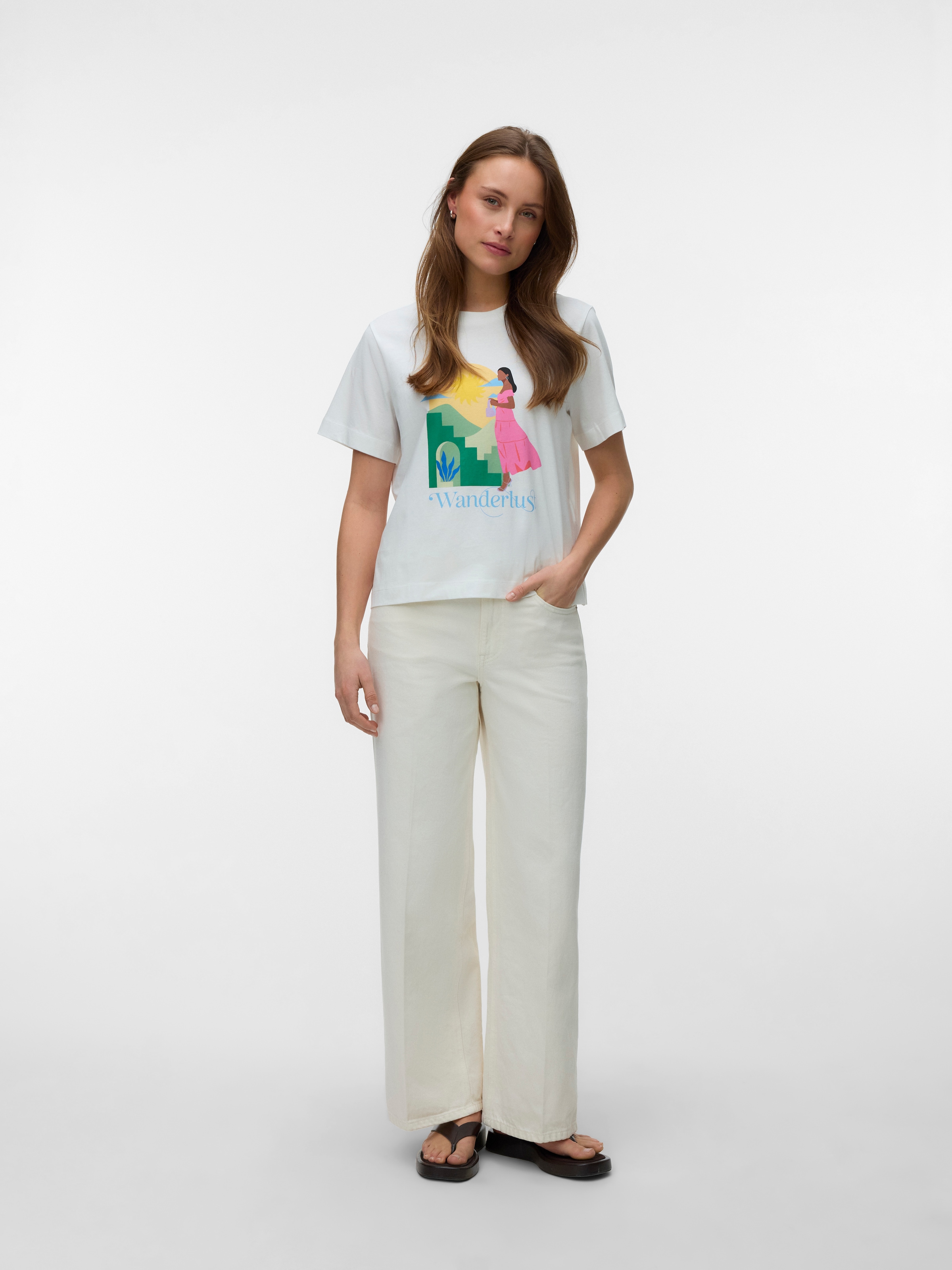 Vero Moda Kurzarmshirt »VMSALLI METTE SS TOP BOX JRS« Baumwolle, regular fit