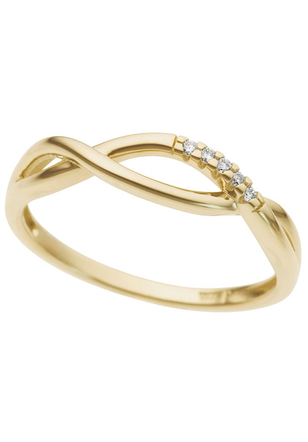 Diamantring »Schmuck Geschenk Gold 333 Damenring Goldring Diamant«, mit Brillanten