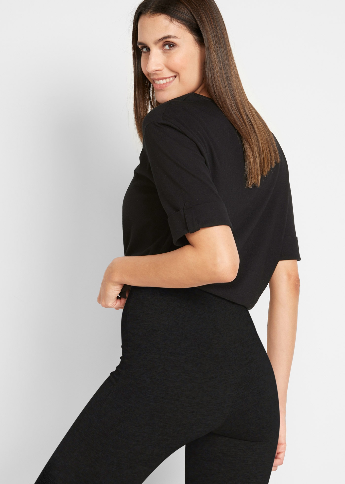 bonprix Caprileggings  Skinny Fit, aus elastischem Material mit hohem Baumwollanteil