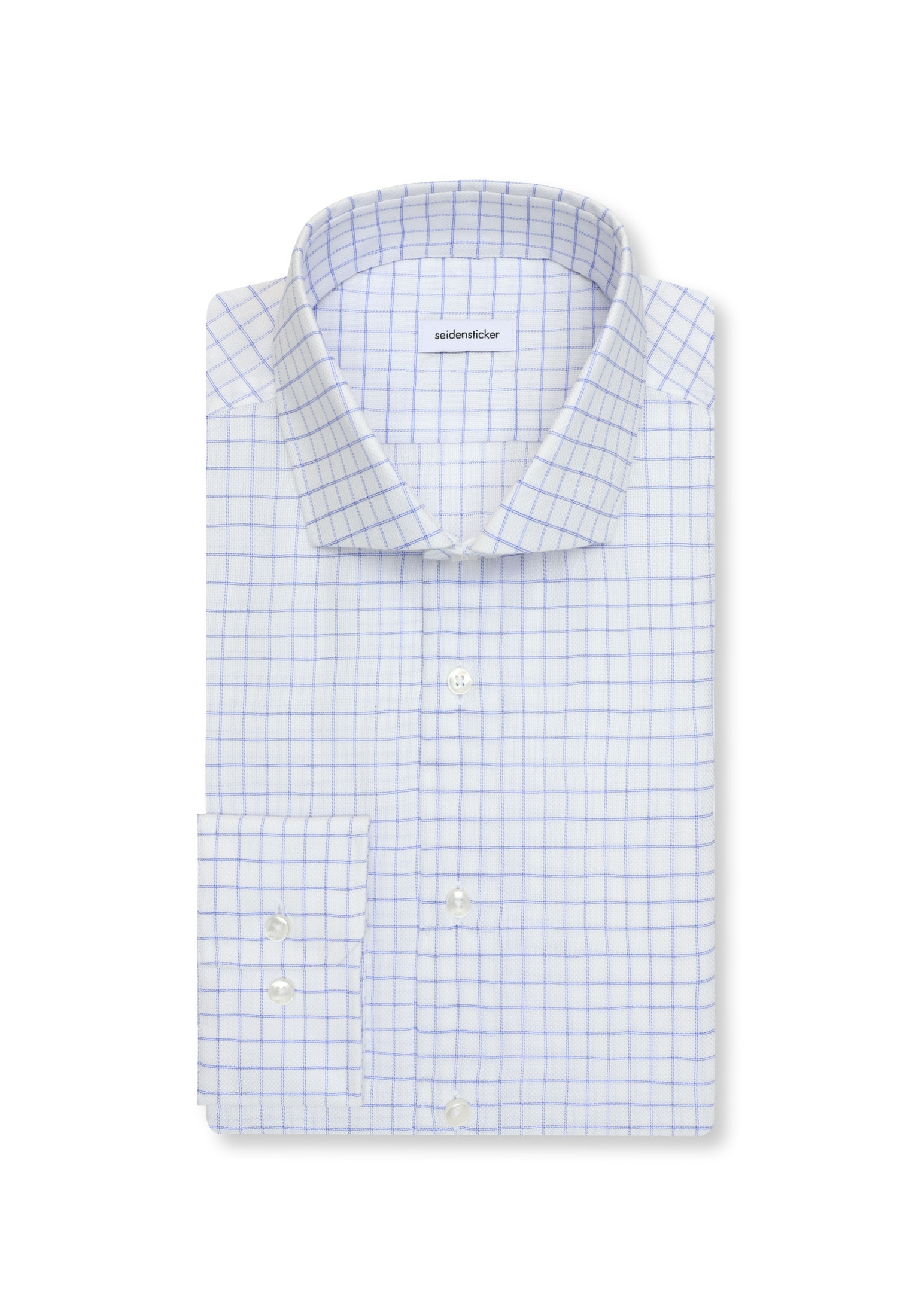 seidensticker Businesshemd »Schwarze Rose« Shaped 1/1 Kentkragen Karo