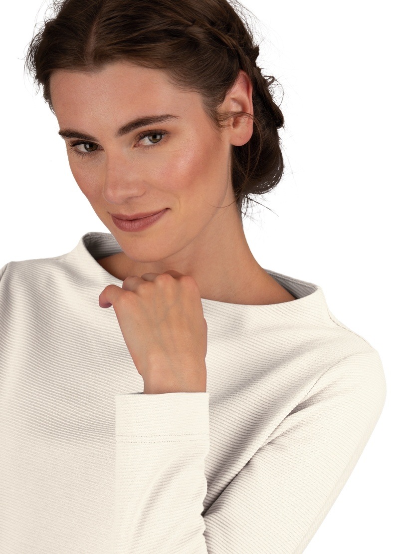 Trigema Sweatshirt »TRIGEMA Stehkragen Pullover mit Kristallsteinen«