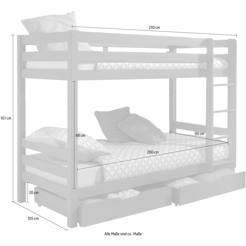 Vipack Etagenbett »Pino«