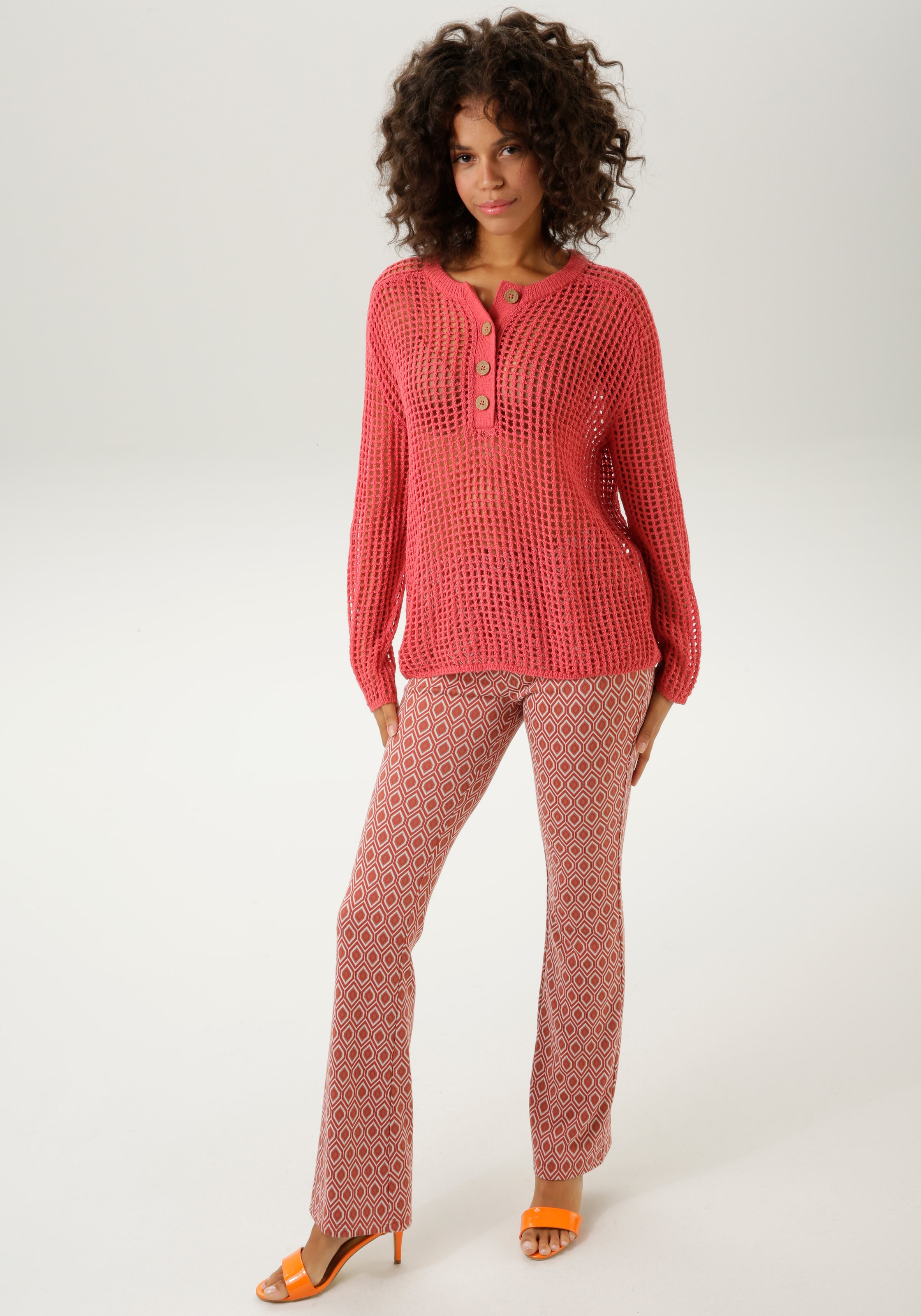 Aniston CASUAL Schlupfhose, mit Rauten-Muster