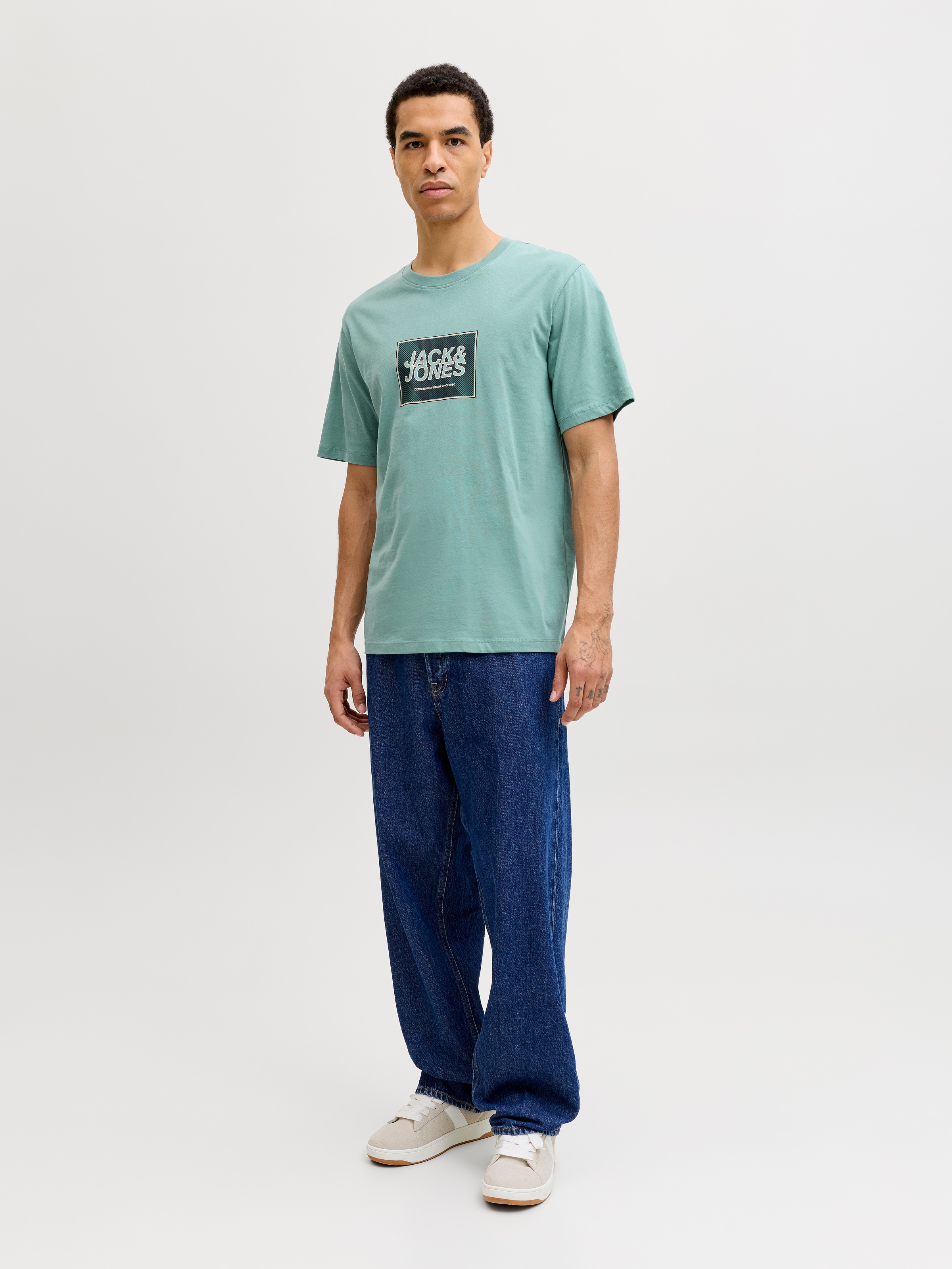 Jack & Jones Rundhalsshirt »JJRAIN TEE SS CREW NECK«