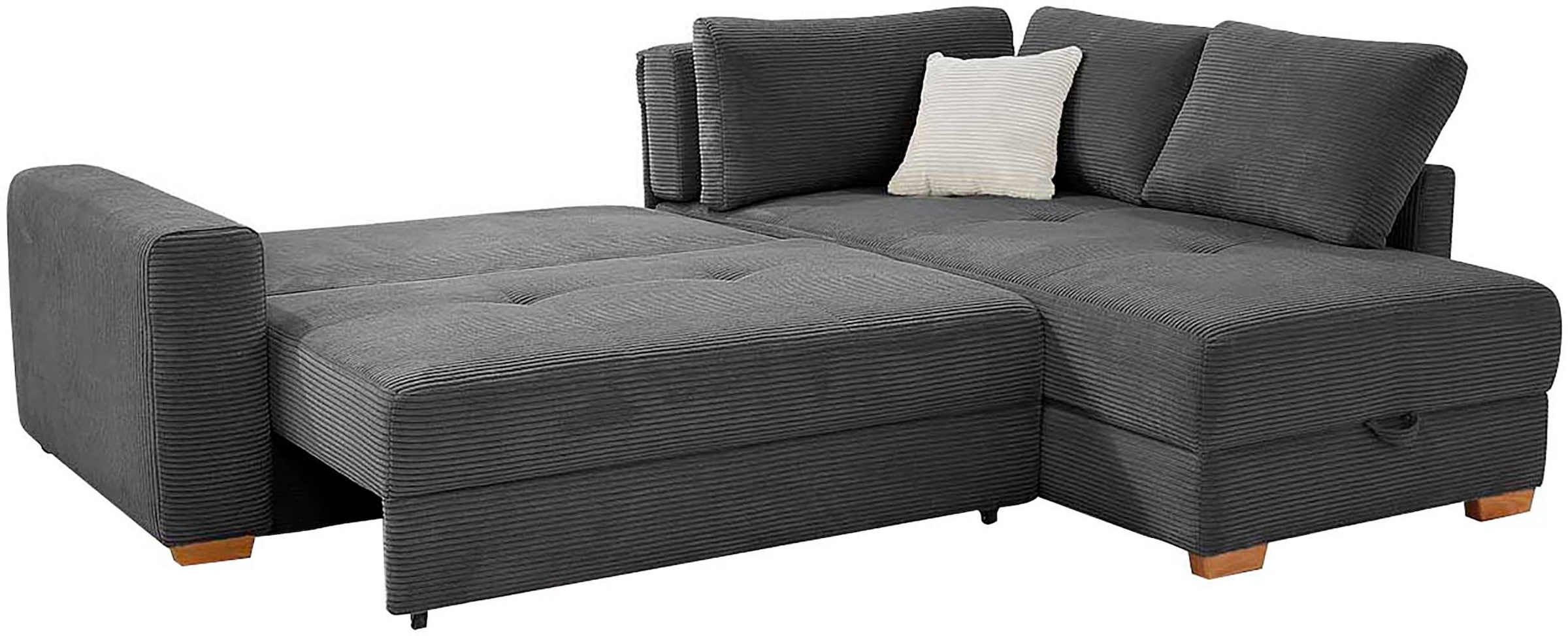 Jockenhöfer Gruppe Ecksofa »Sunset, Dauerschlafsofa mit«, Tonnentaschen-Federkern, 5cm Kaltschaumtopper, flexible montierbar