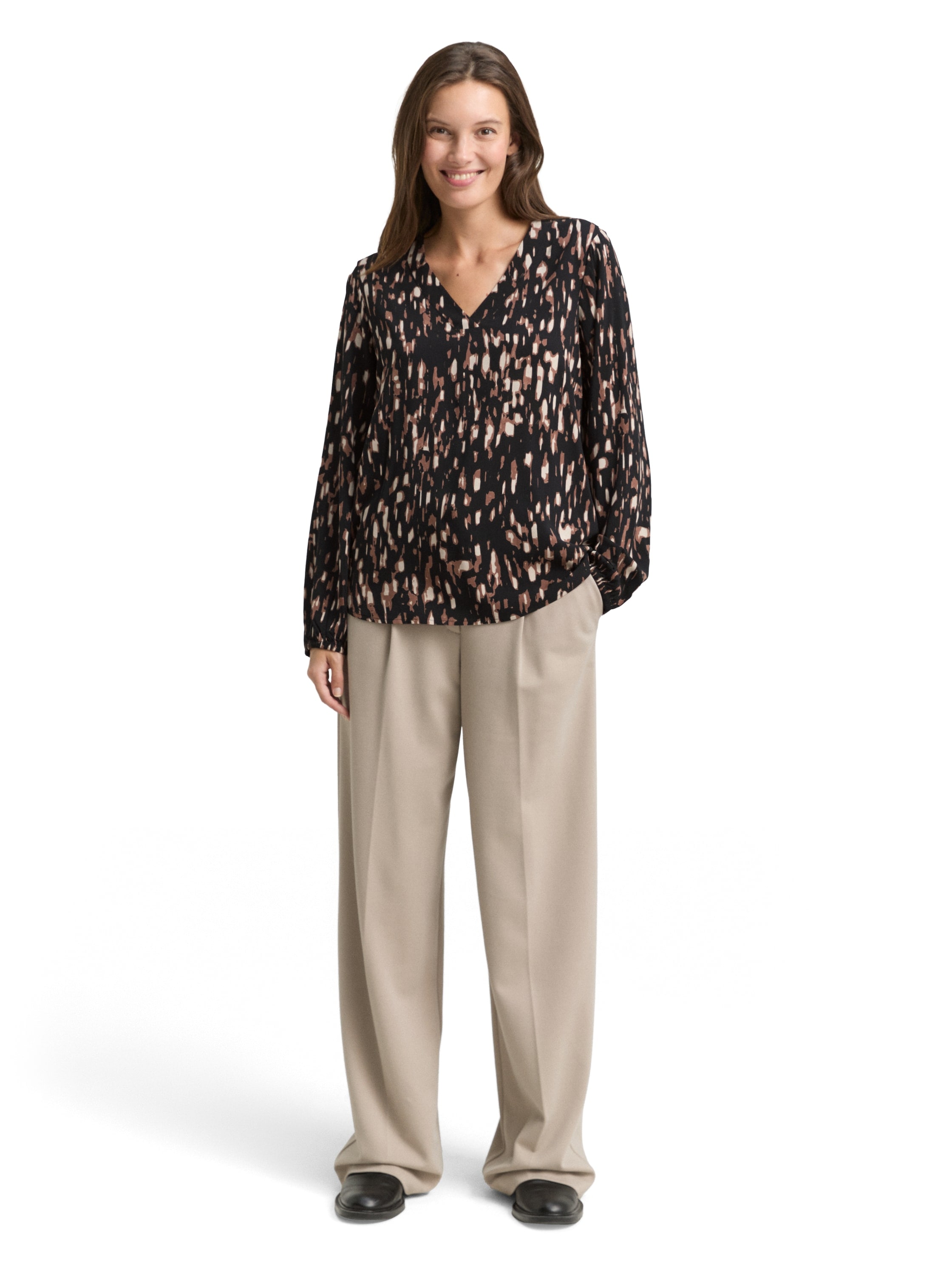 TOM TAILOR Langarmbluse mit All-Over Print