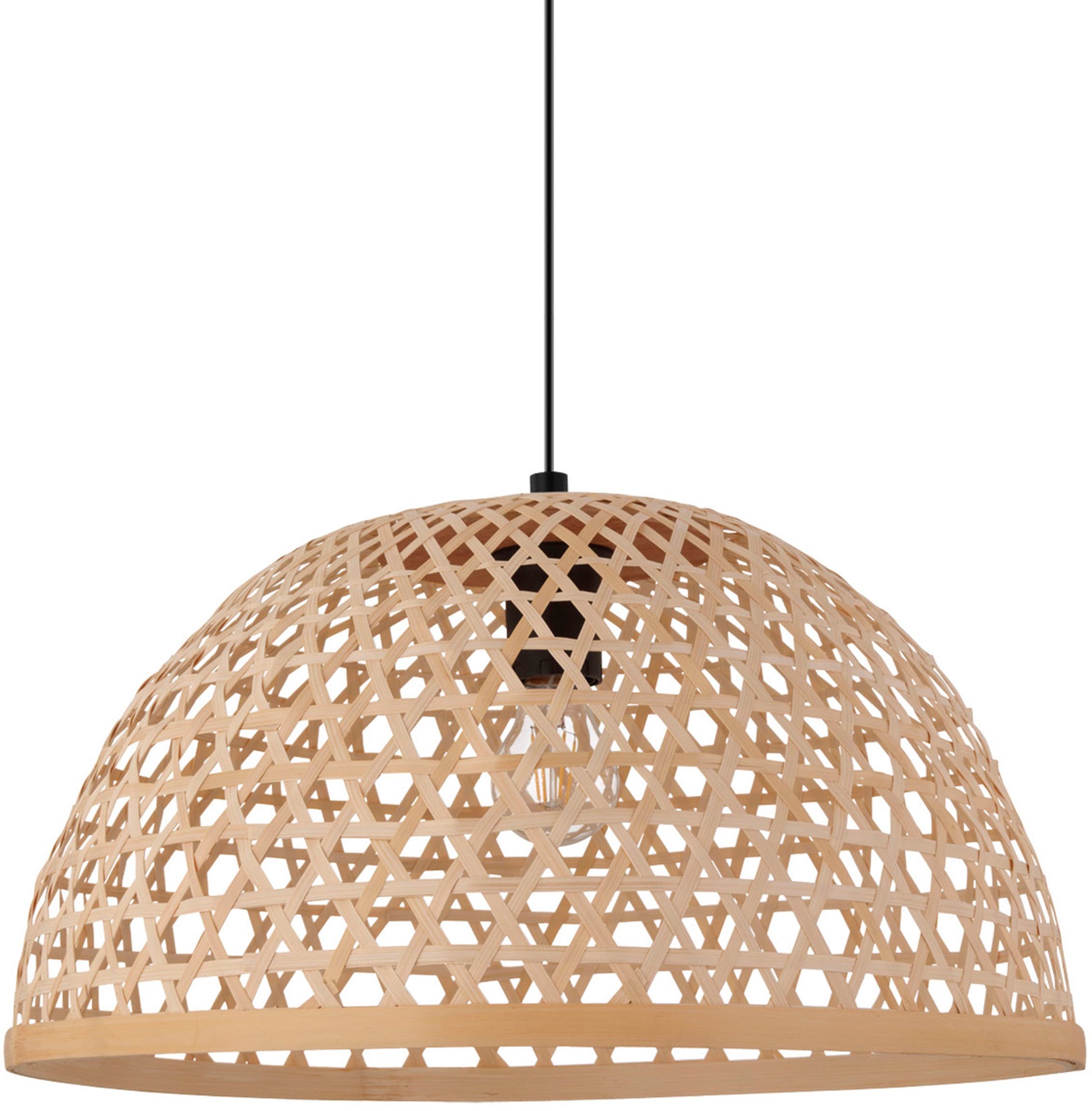 Eglo Pendelleuchte »CLAVERDON« E27 Hängeleuchte in schwarz, Größe Ø 49,5 cm